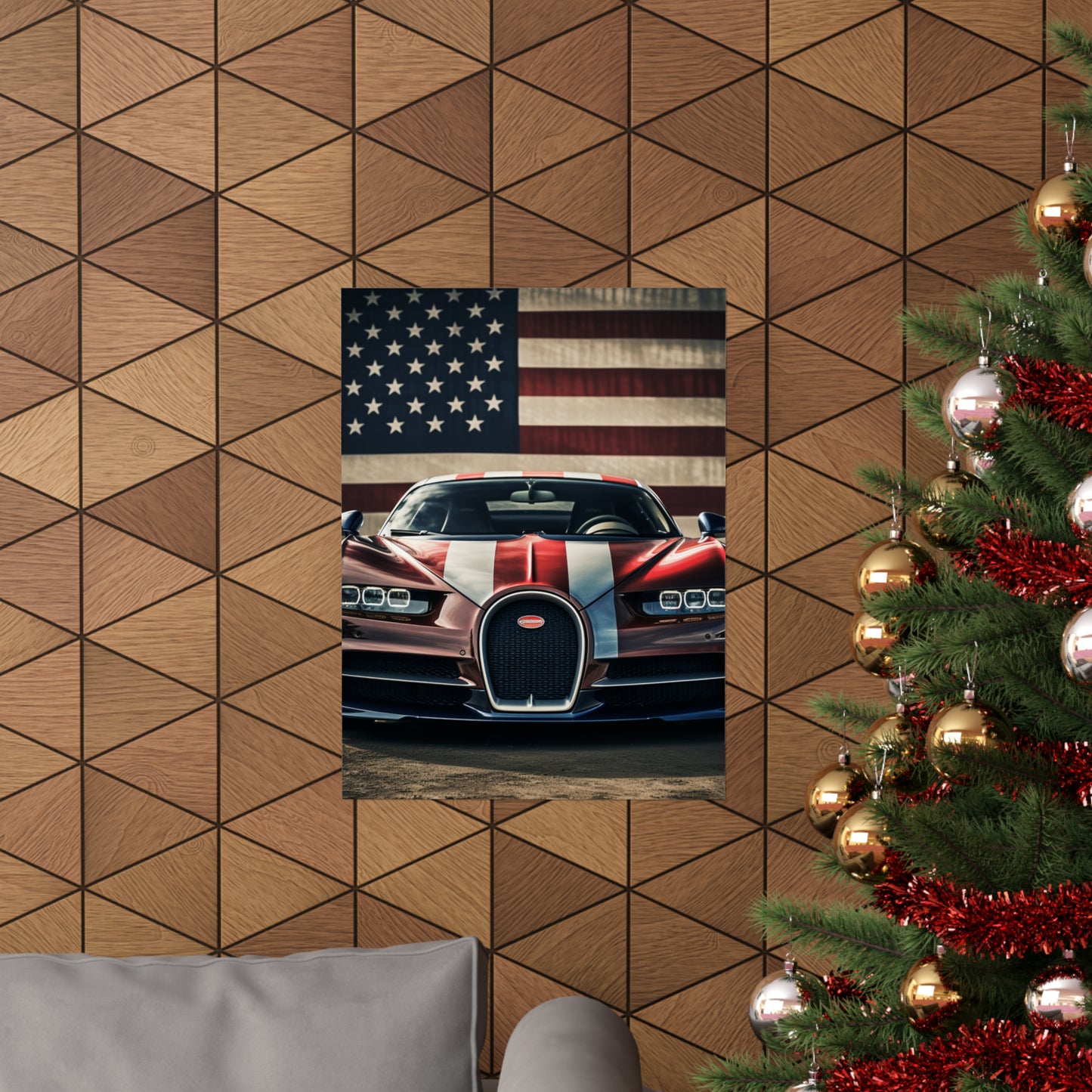 Premium Matte Vertical Posters Bugatti Flag 1