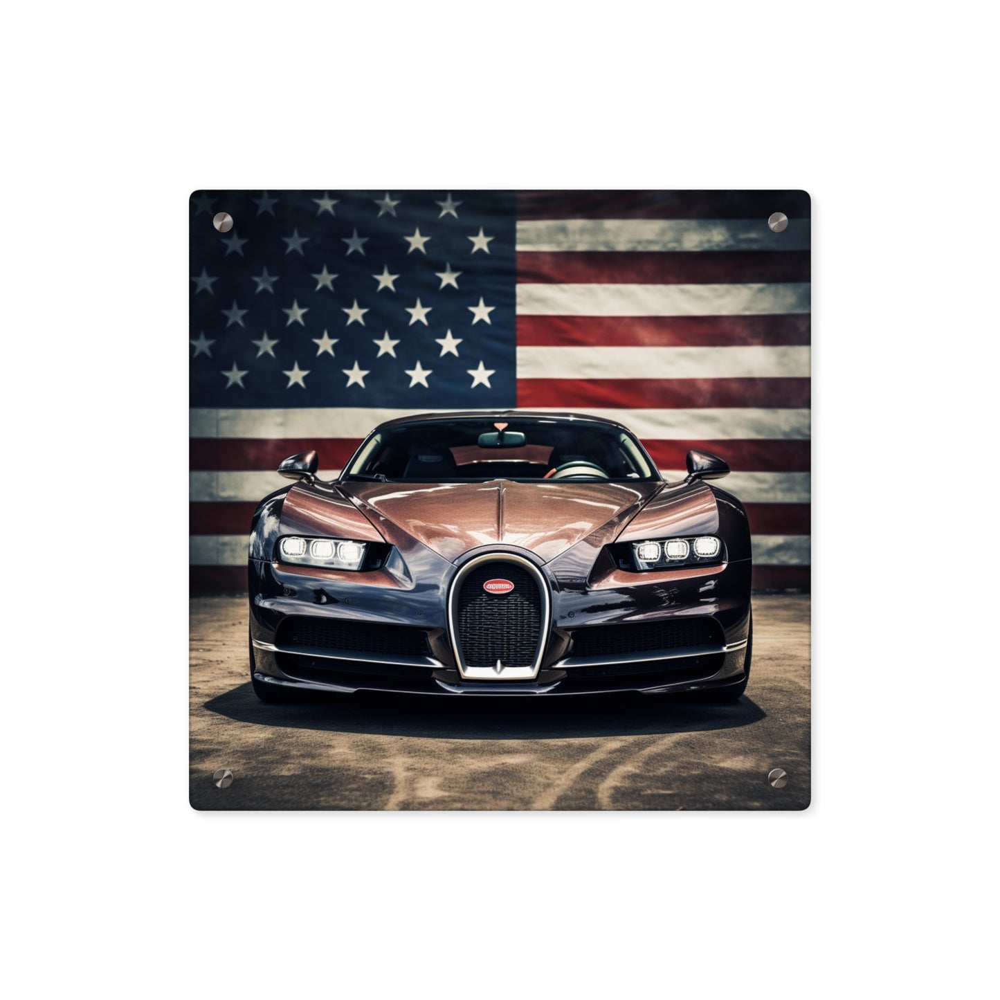 Acrylic Wall Art Panels Bugatti Flag 4