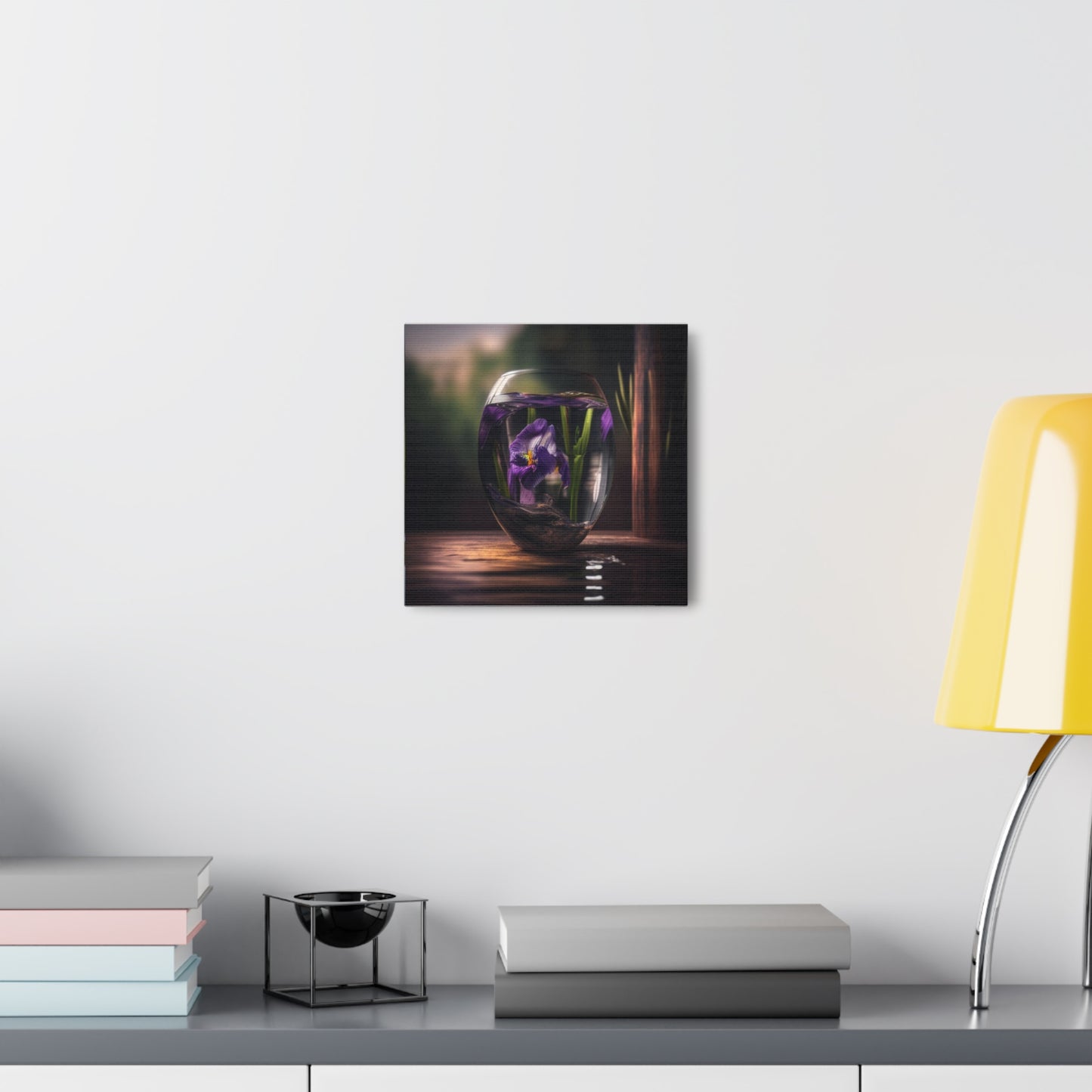 Canvas Gallery Wraps Purple Iris in a vase 4