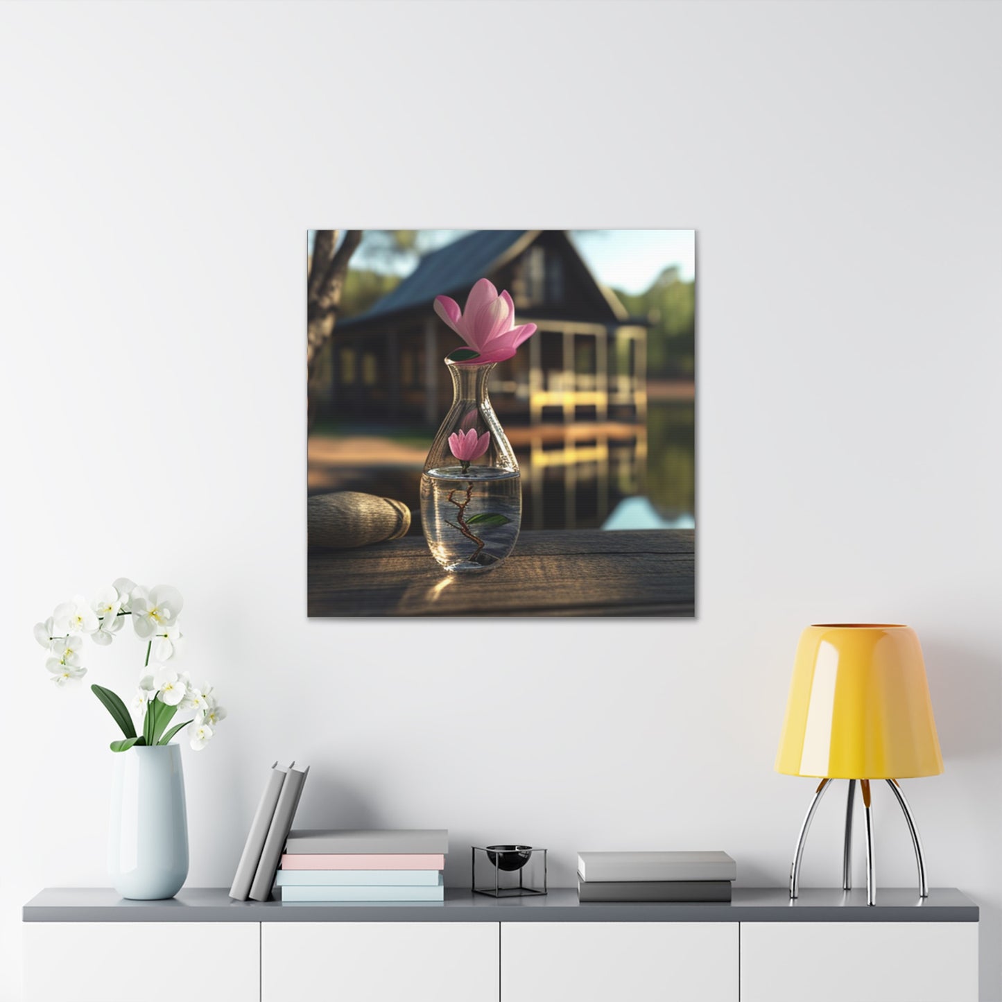 Canvas Gallery Wraps Magnolia in a Glass vase 4