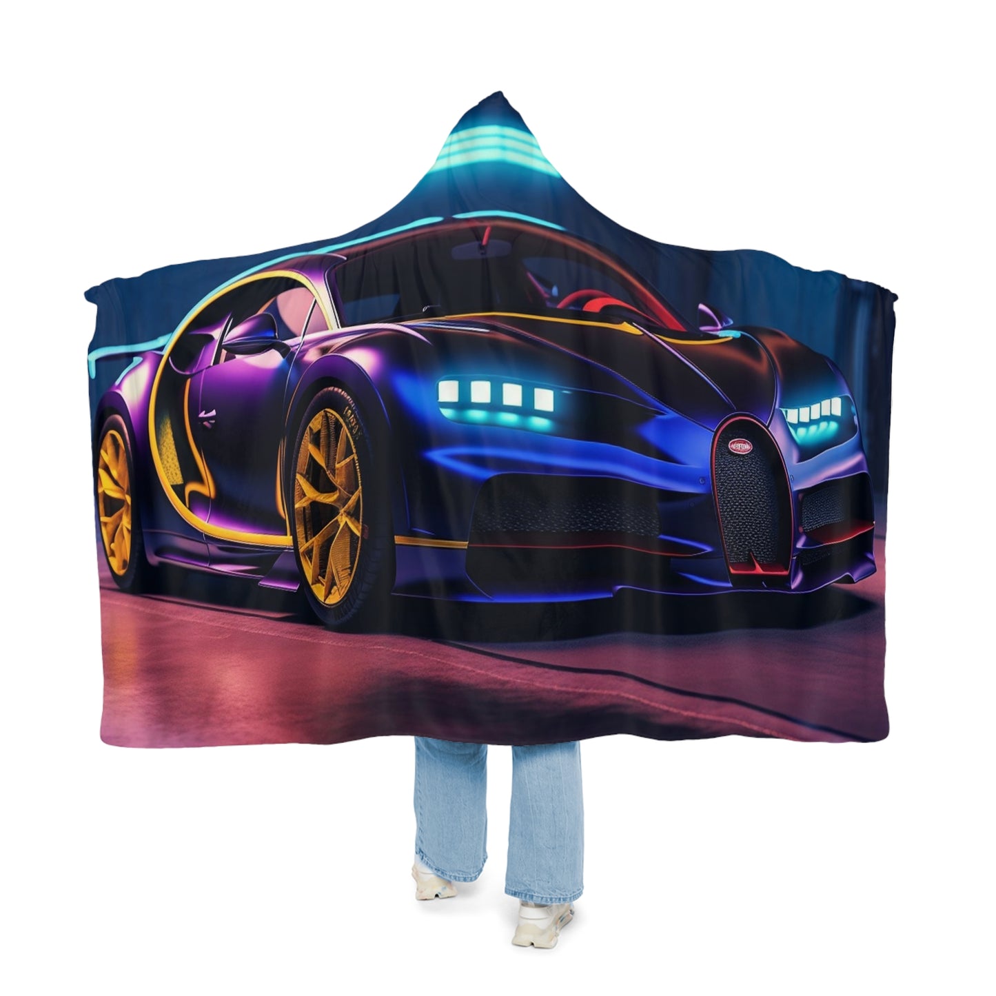 Snuggle Hooded Blanket Hyper Bugatti Neon Chiron 4