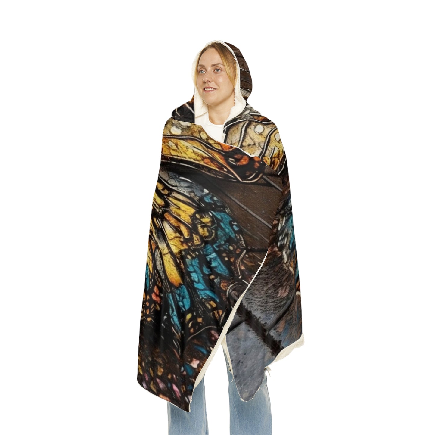 Snuggle Hooded Blanket Water Butterfly Street 1