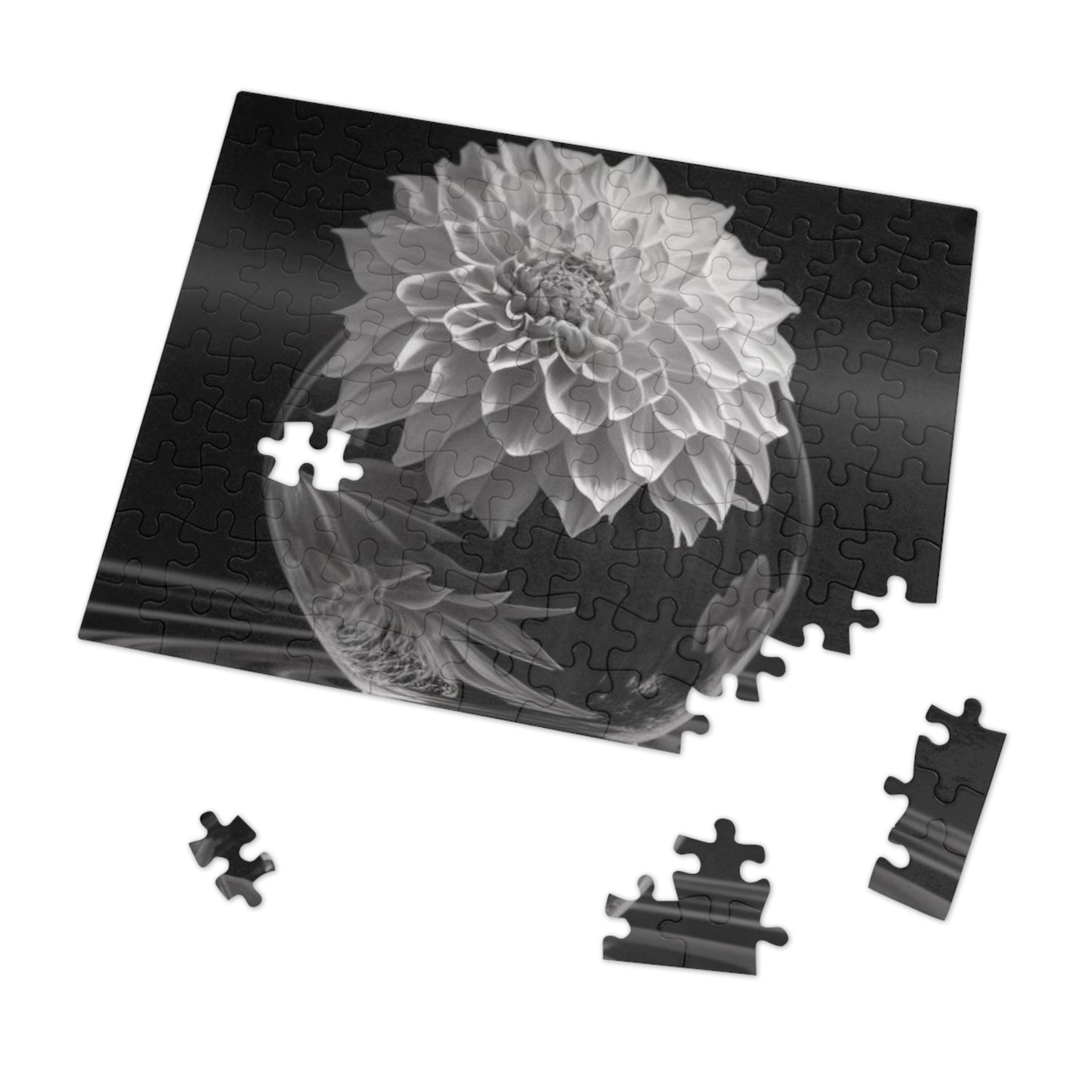 Jigsaw Puzzle (30, 110, 252, 500,1000-Piece) White Dahlia 1