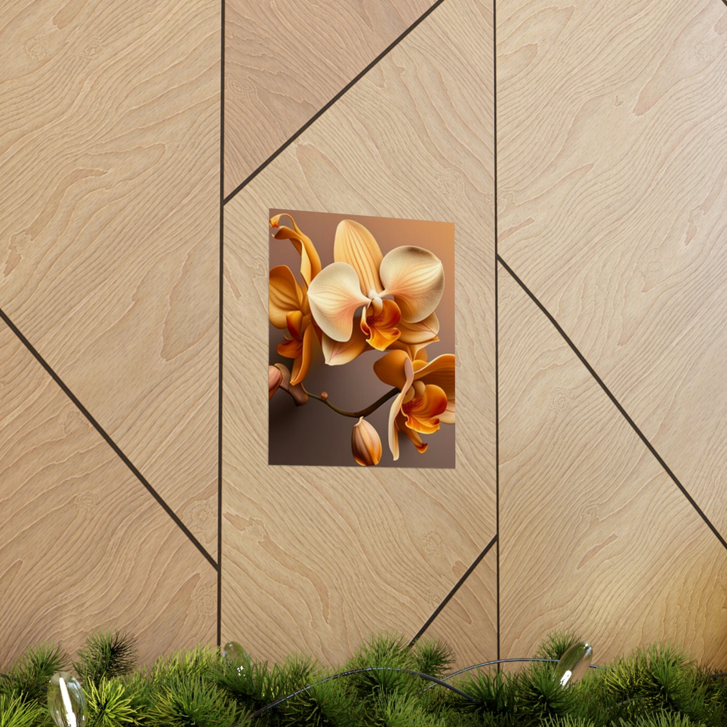 Premium Matte Vertical Posters orchid pedals 2