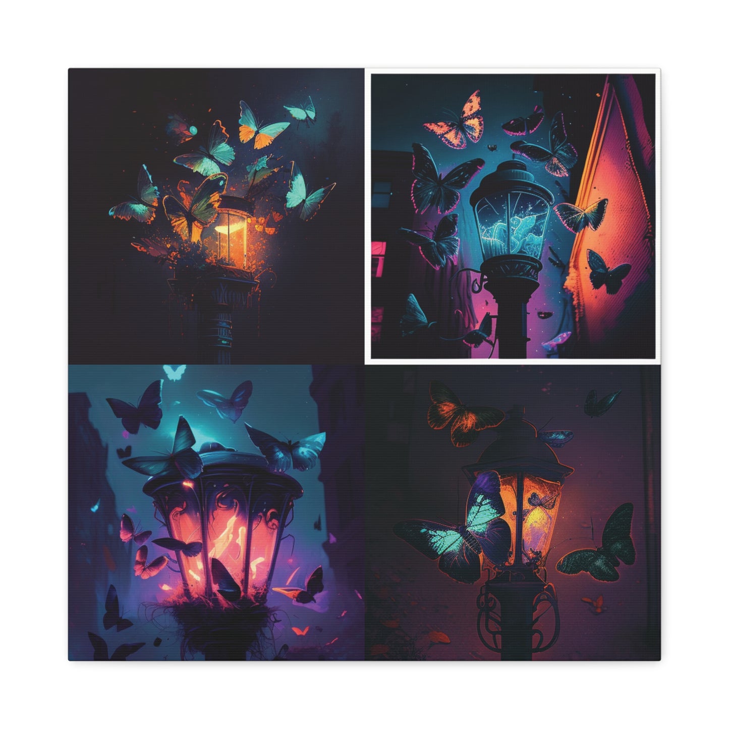 Canvas Gallery Wraps Street Light Butterfly 5