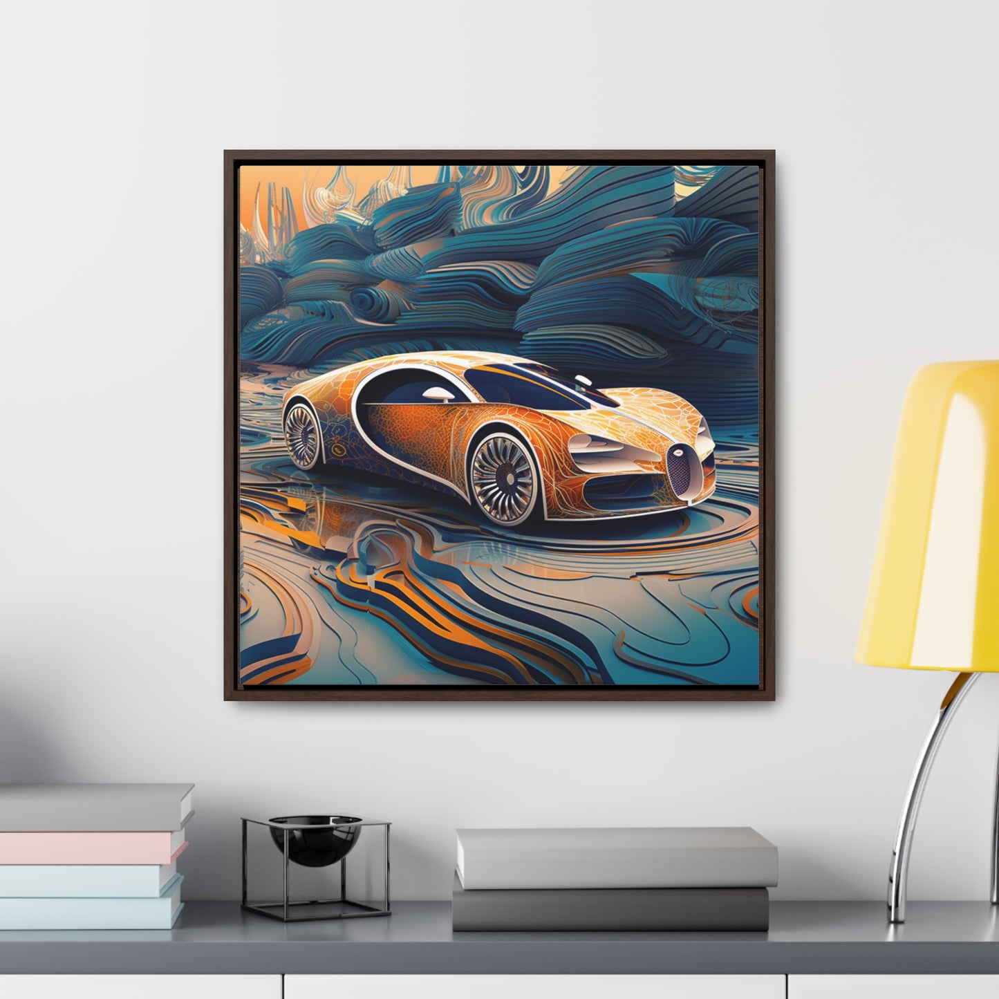 Gallery Canvas Wraps, Square Frame Bugatti Abstract Flair 1