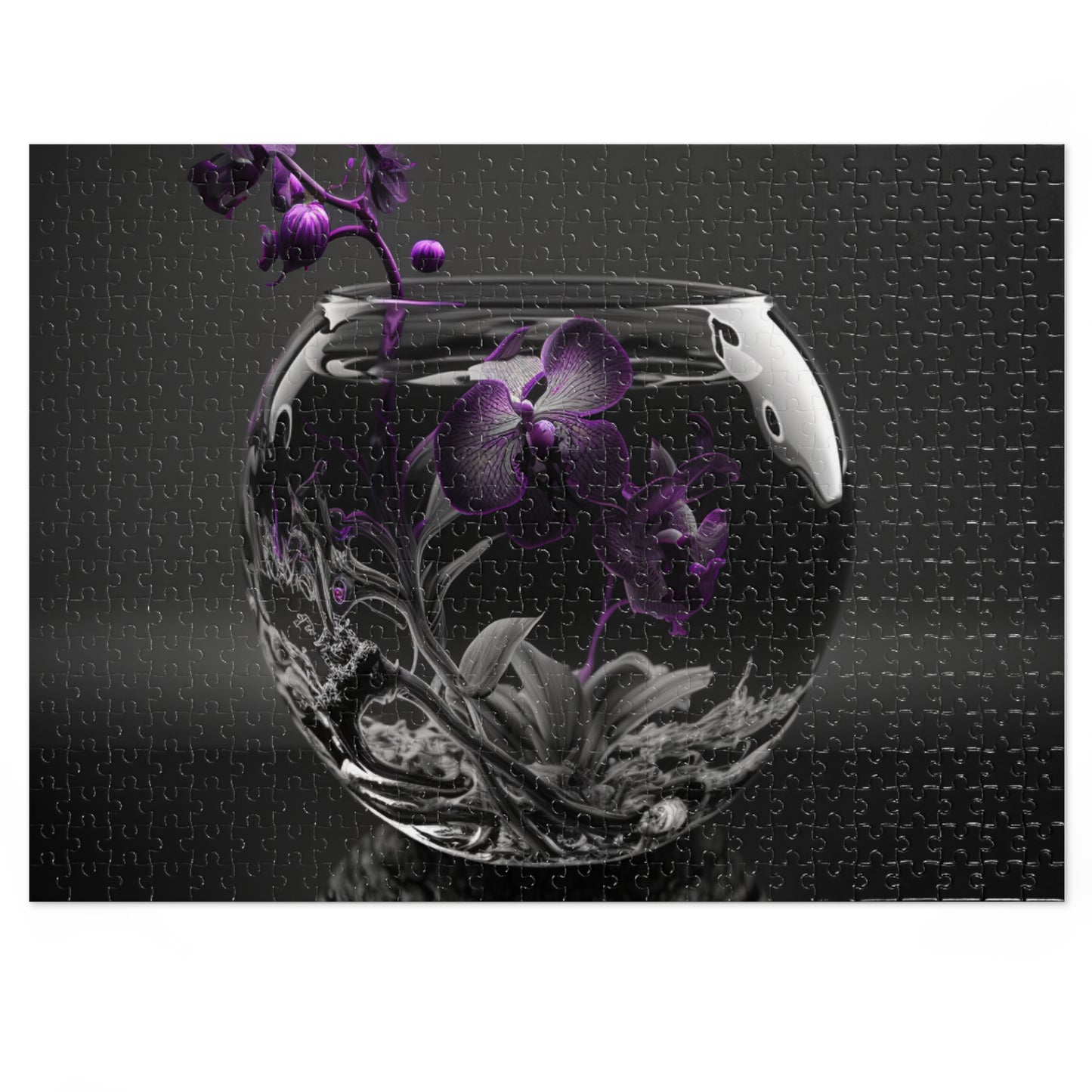 Jigsaw Puzzle (30, 110, 252, 500,1000-Piece) Purple Orchid Glass vase 3
