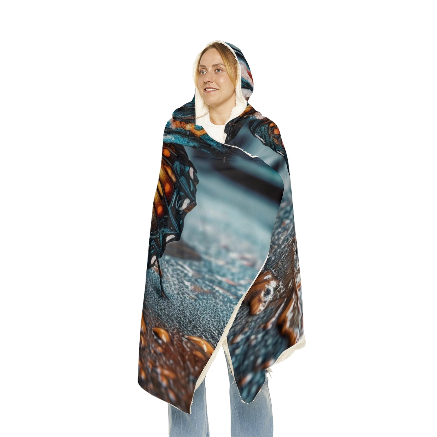 Snuggle Hooded Blanket Water Butterfly Street 3