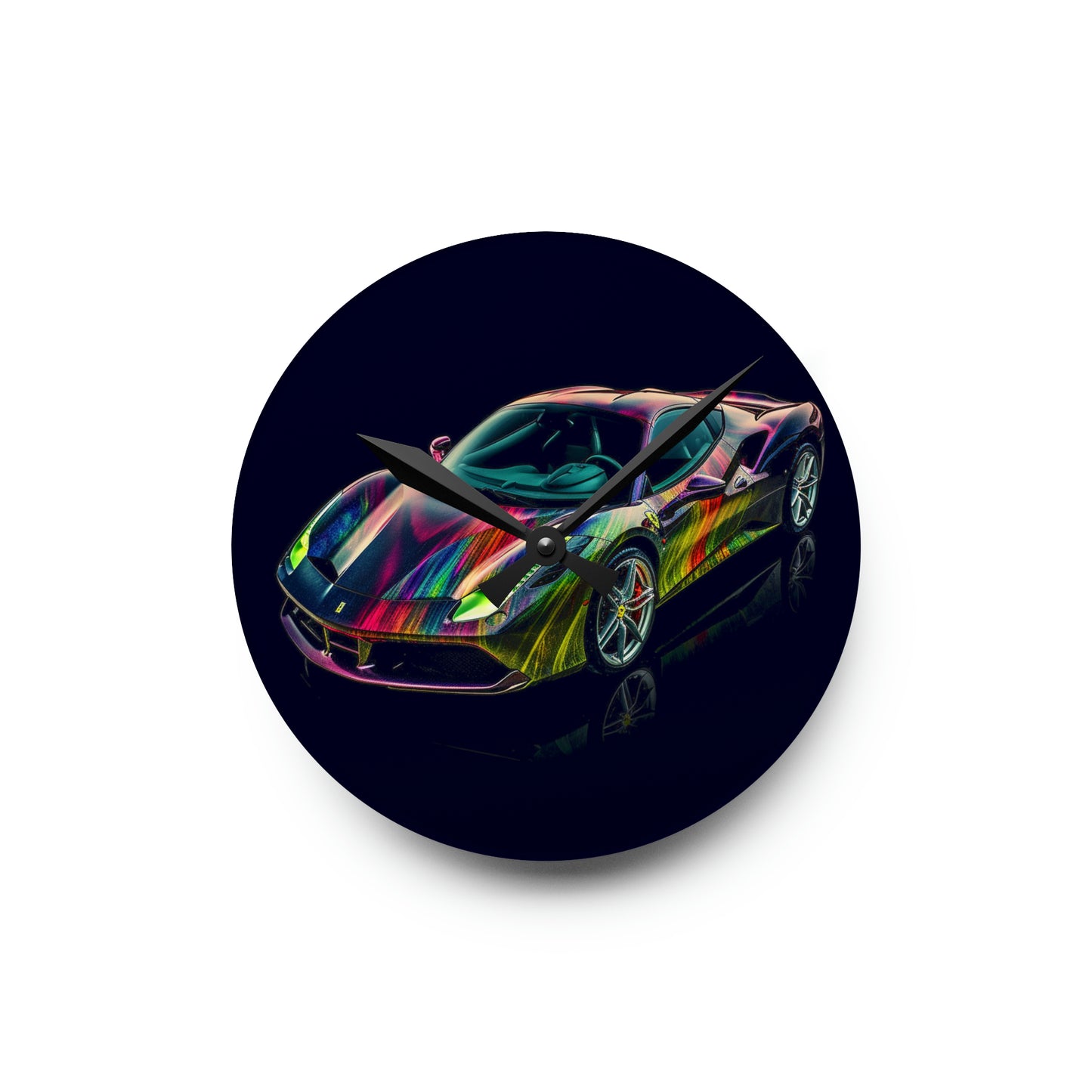 Acrylic Wall Clock Ferrari Color 3