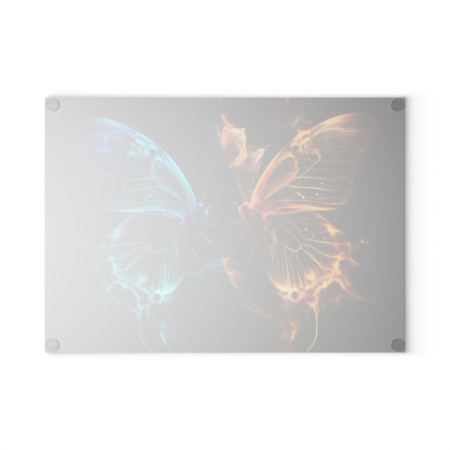 Glass Cutting Board Kiss Neon Butterfly 9