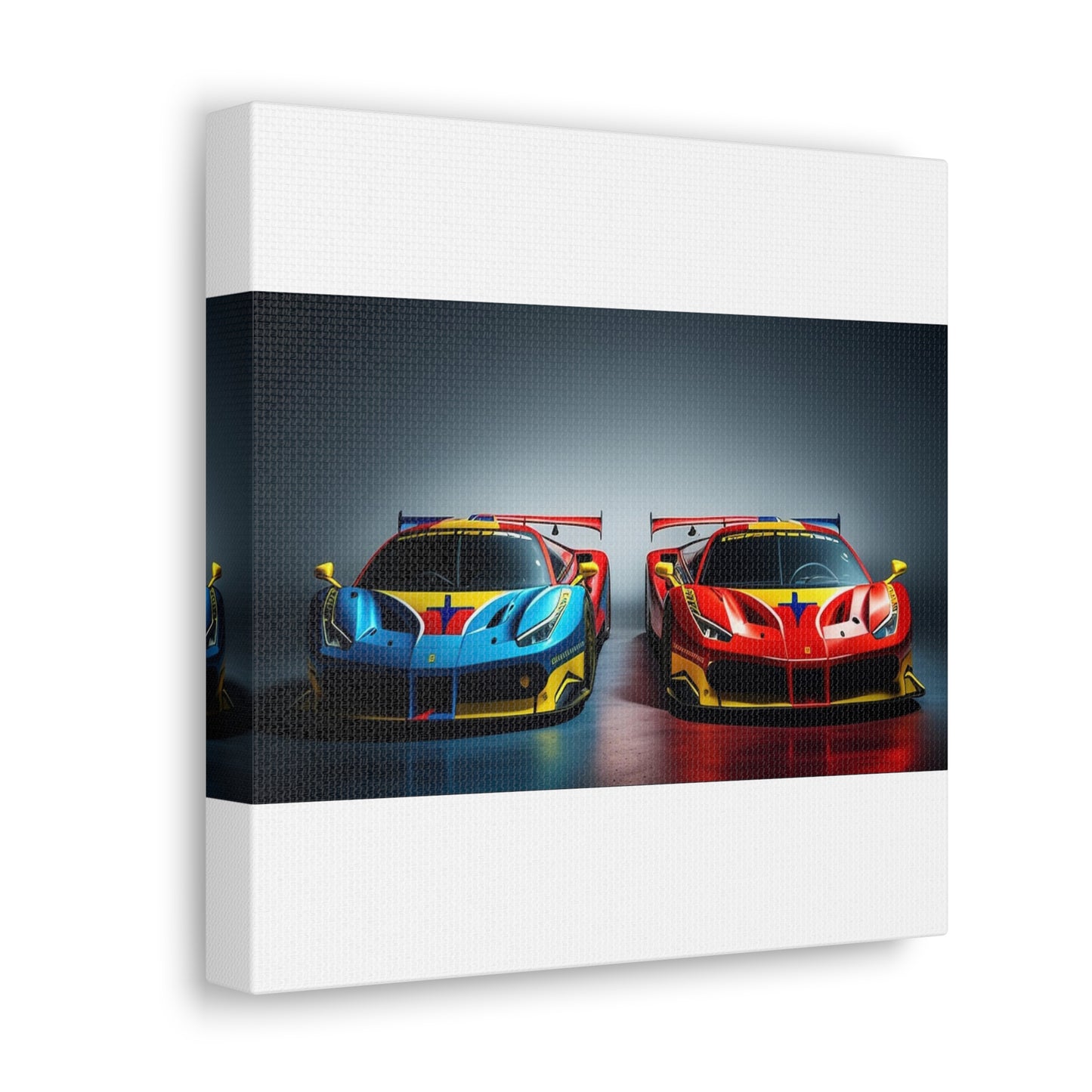 Canvas Gallery Wraps Ferrari Red Blue 2