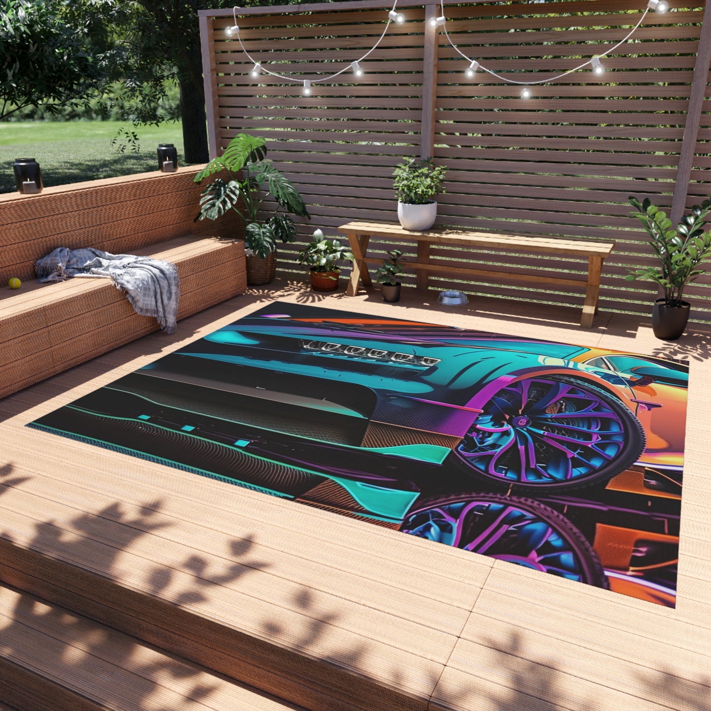 Outdoor Rug  Bugatti Neon Chiron 1