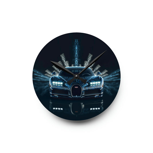 Acrylic Wall Clock Hyper Bugatti 2