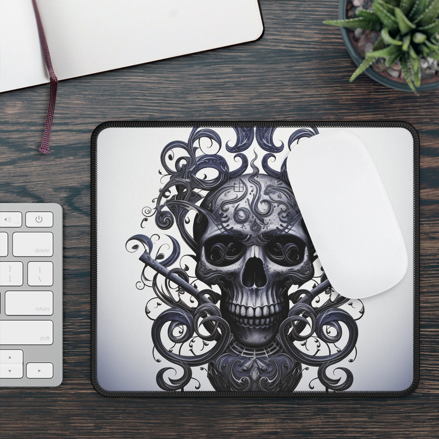 Gaming Mouse Pad  Skull Treble Clef 1