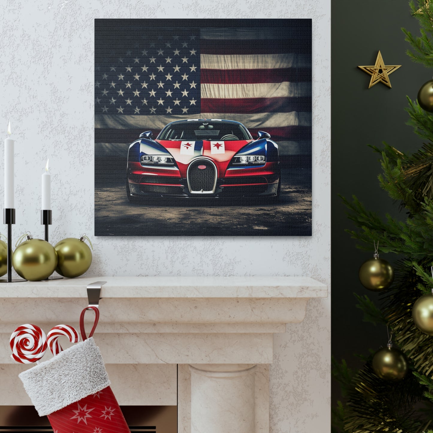 Canvas Gallery Wraps Bugatti American Flag 3