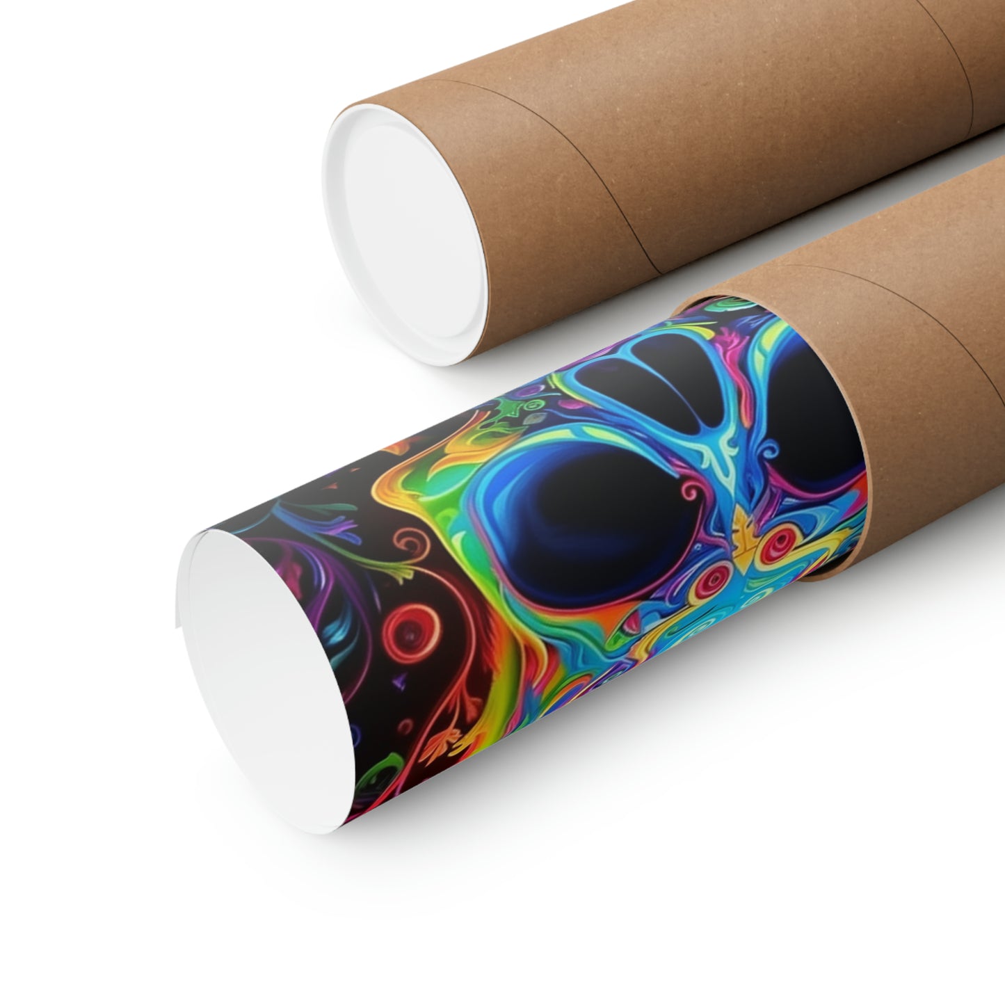 Premium Matte Vertical Posters Macro Skull Color 4