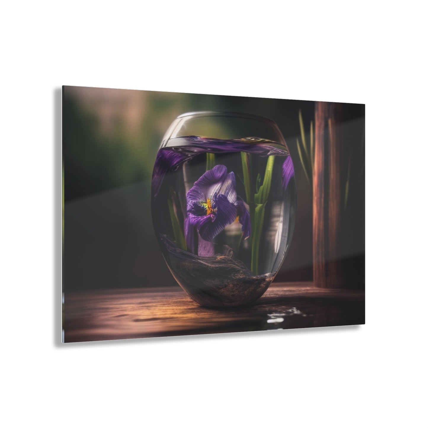 Acrylic Prints Purple Iris in a vase 4