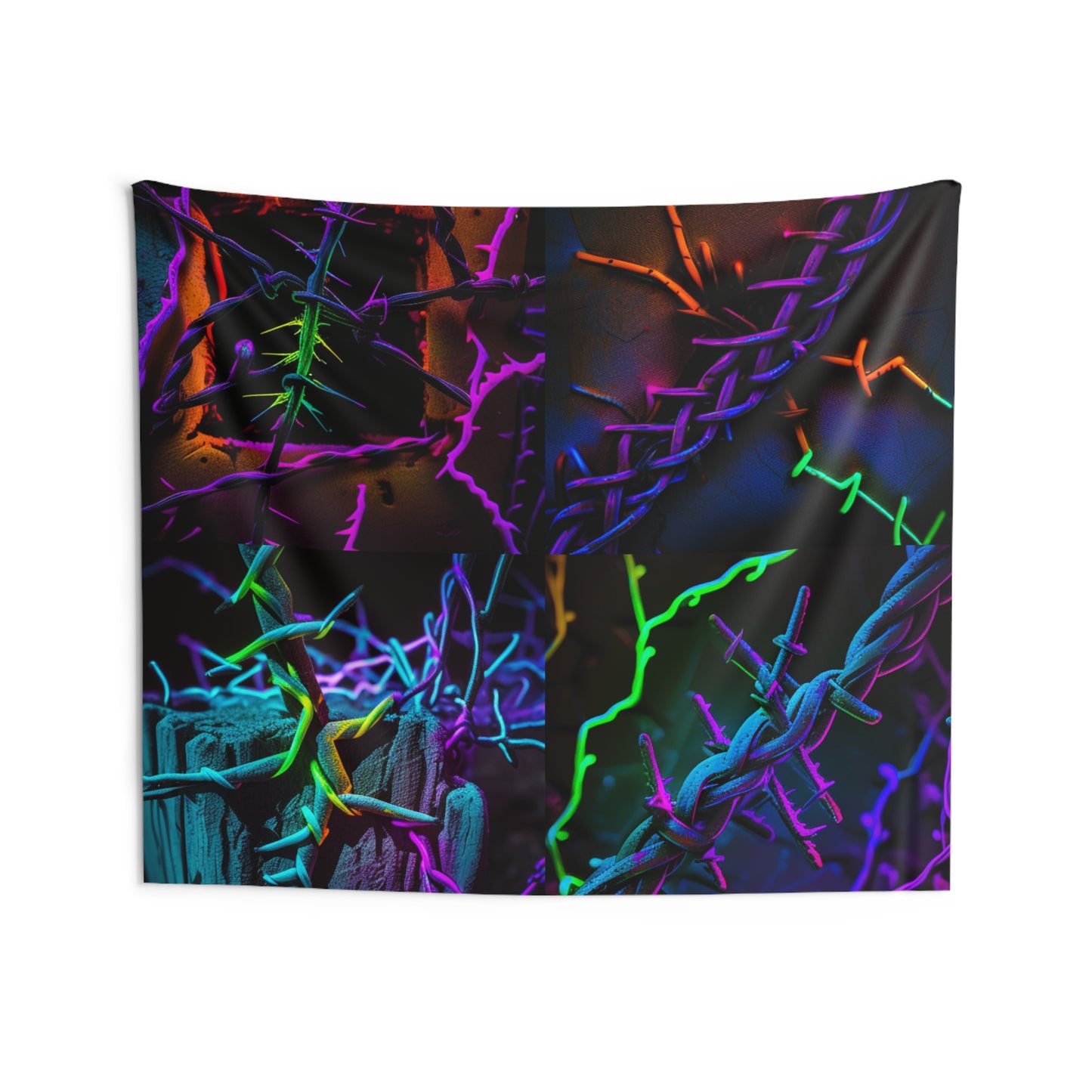 Indoor Wall Tapestries Macro Neon Barbs 5