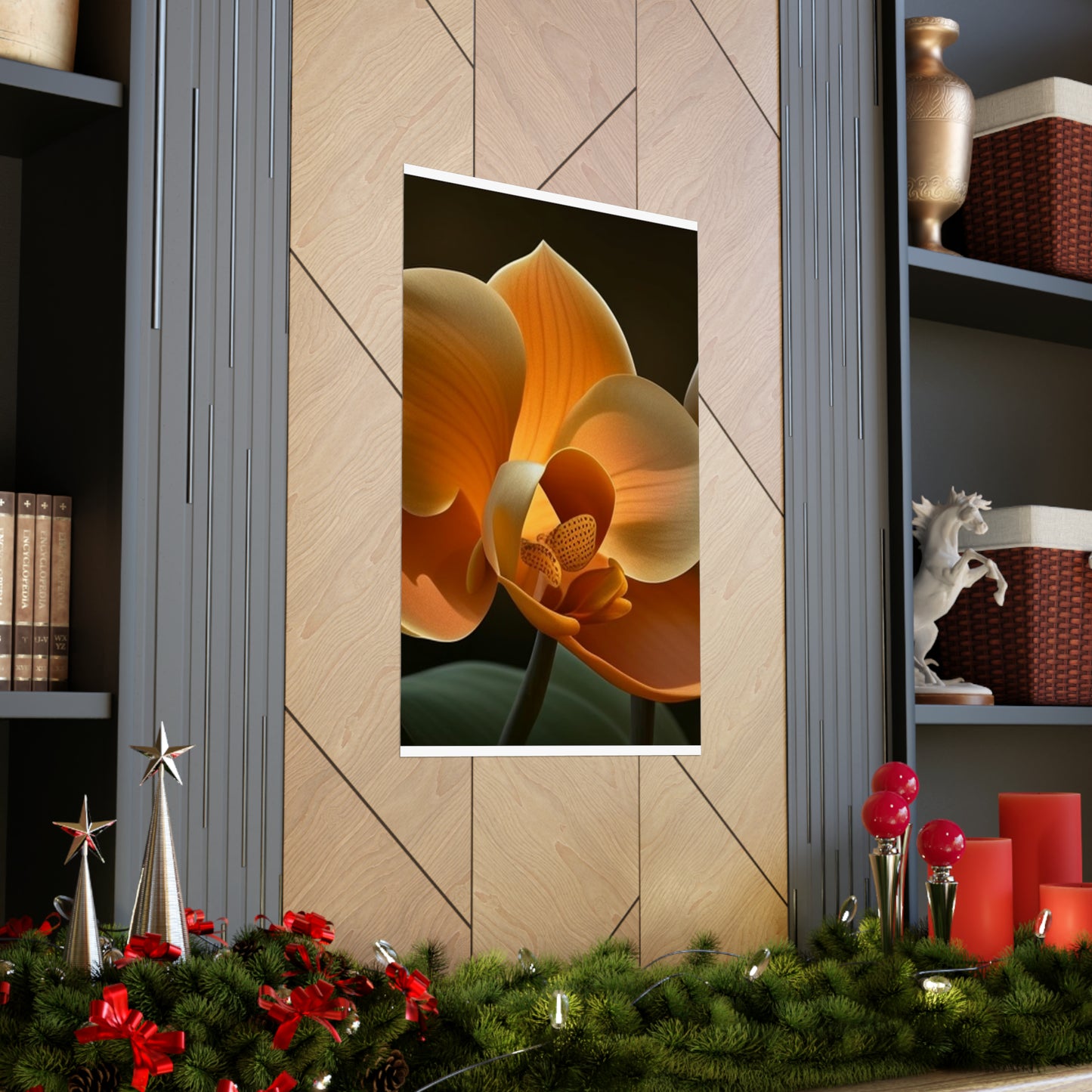 Premium Matte Vertical Posters Orange Orchid 4