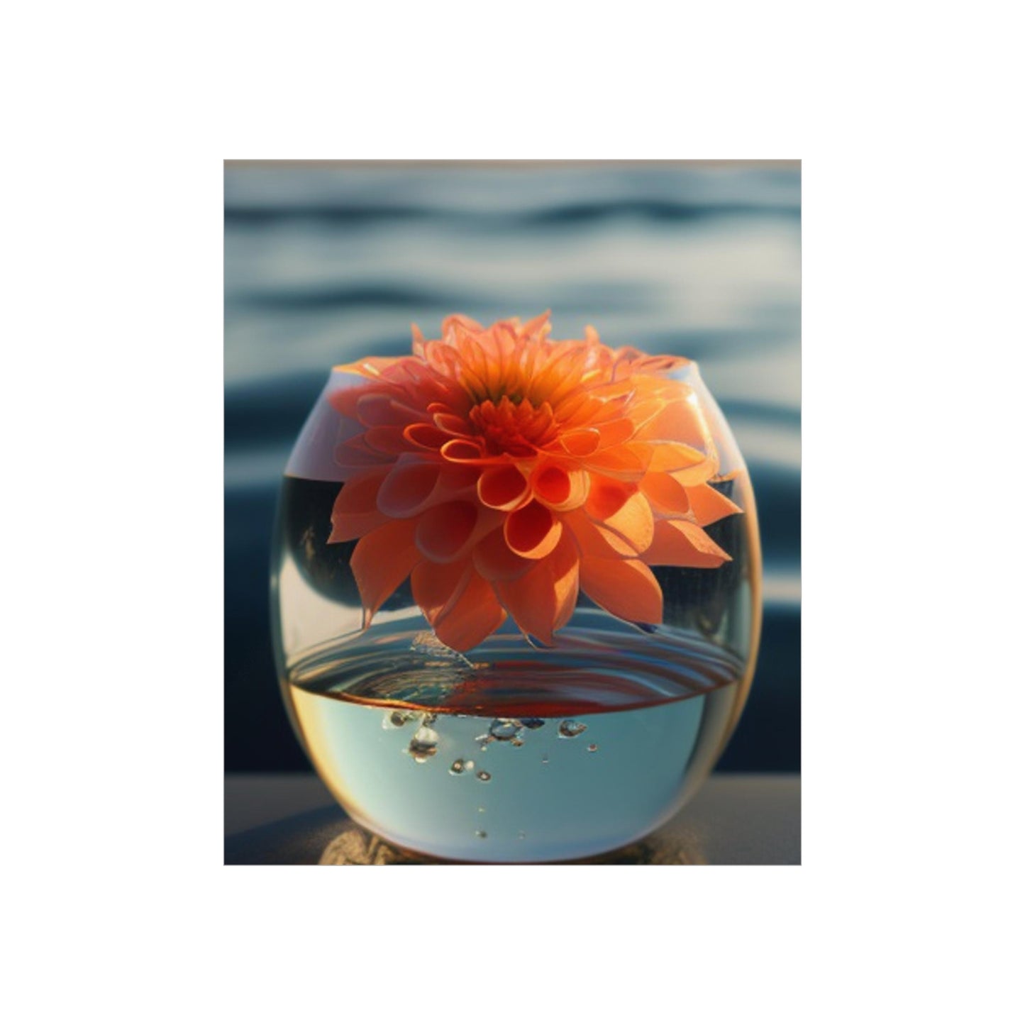 Premium Matte Vertical Posters Dahlia Orange 2