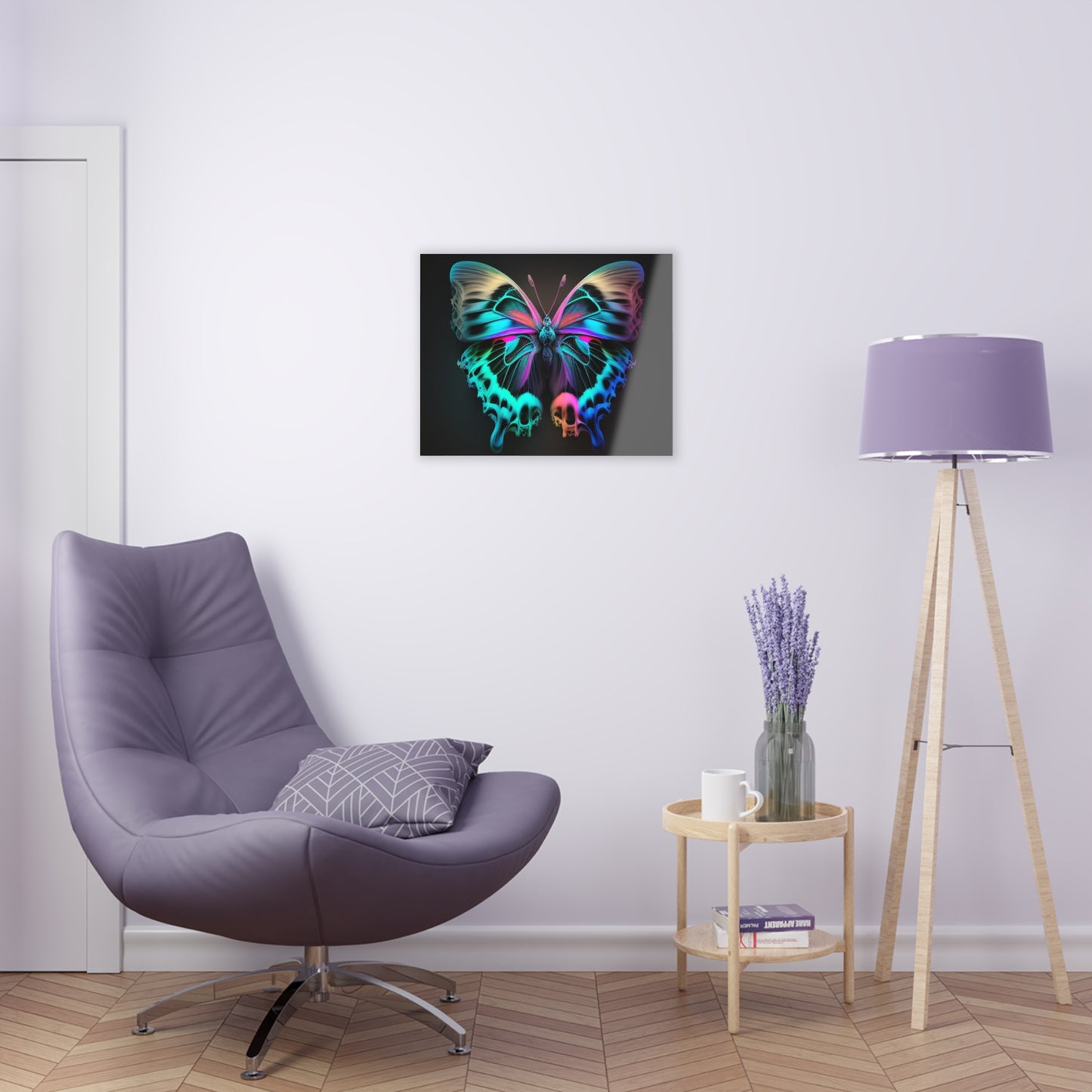 Acrylic Prints Neon Butterfly Fusion 2