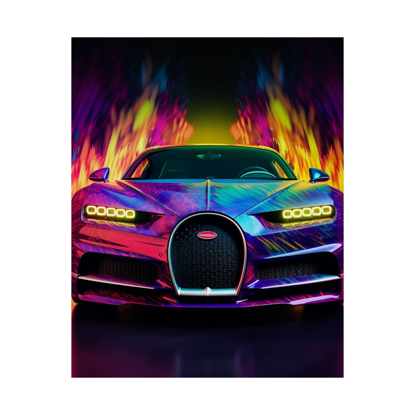 Premium Matte Vertical Posters Florescent Bugatti Flair 3