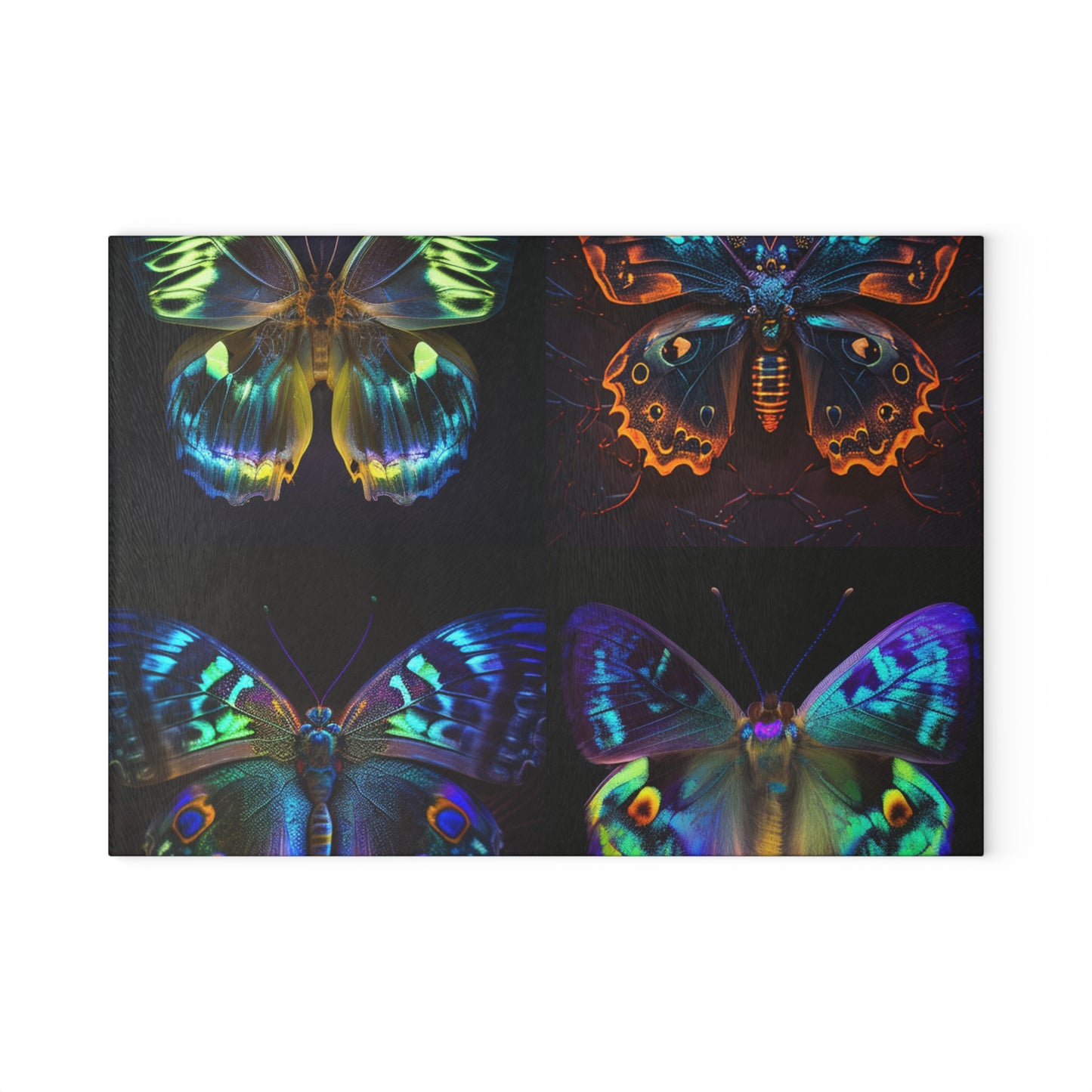 Glass Cutting Board Neon Hue Butterfly 5