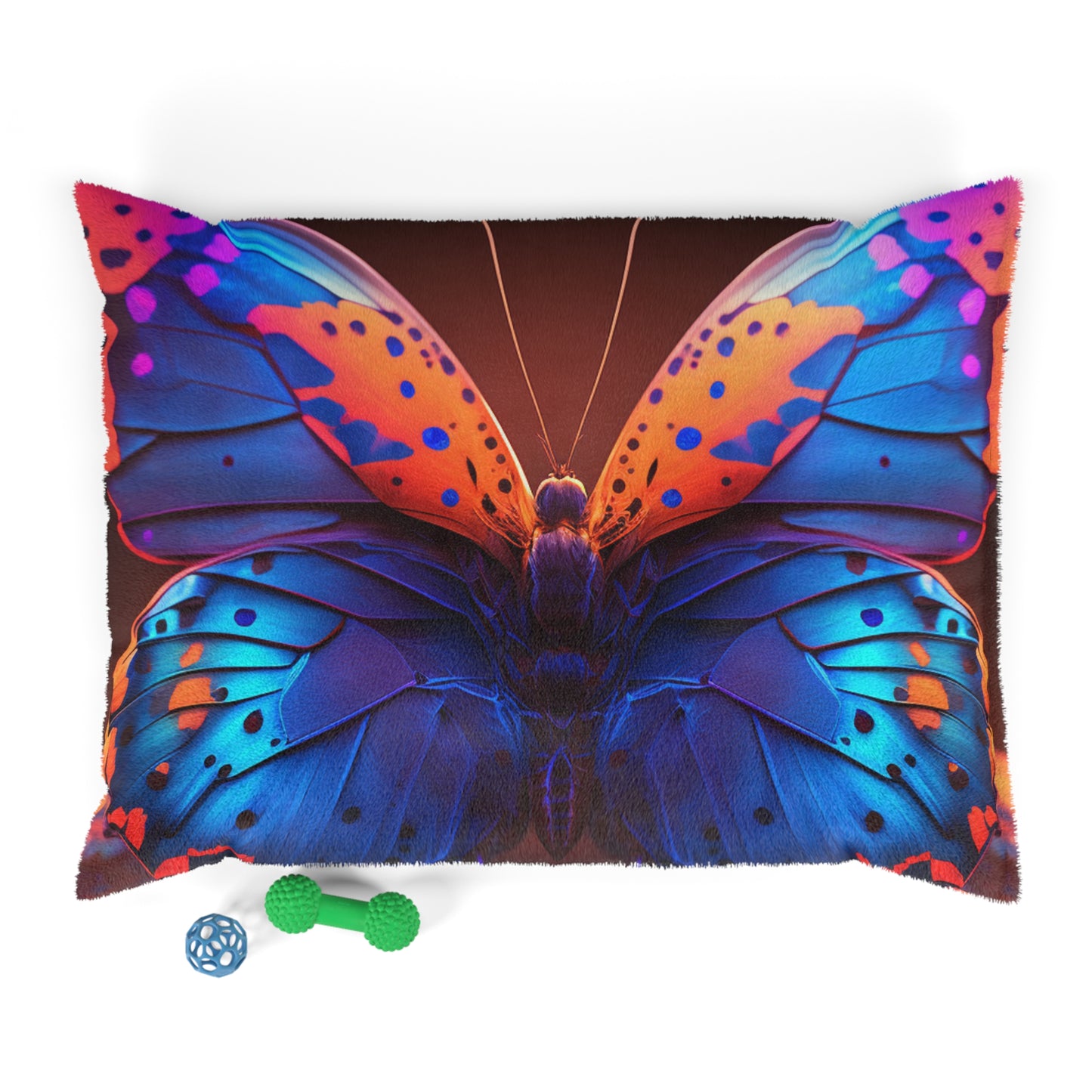 Pet Bed Neon Butterfly Macro 3