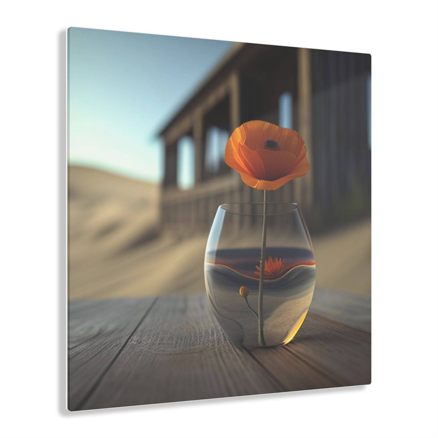 Acrylic Prints Poppy in a Glass Vase 4