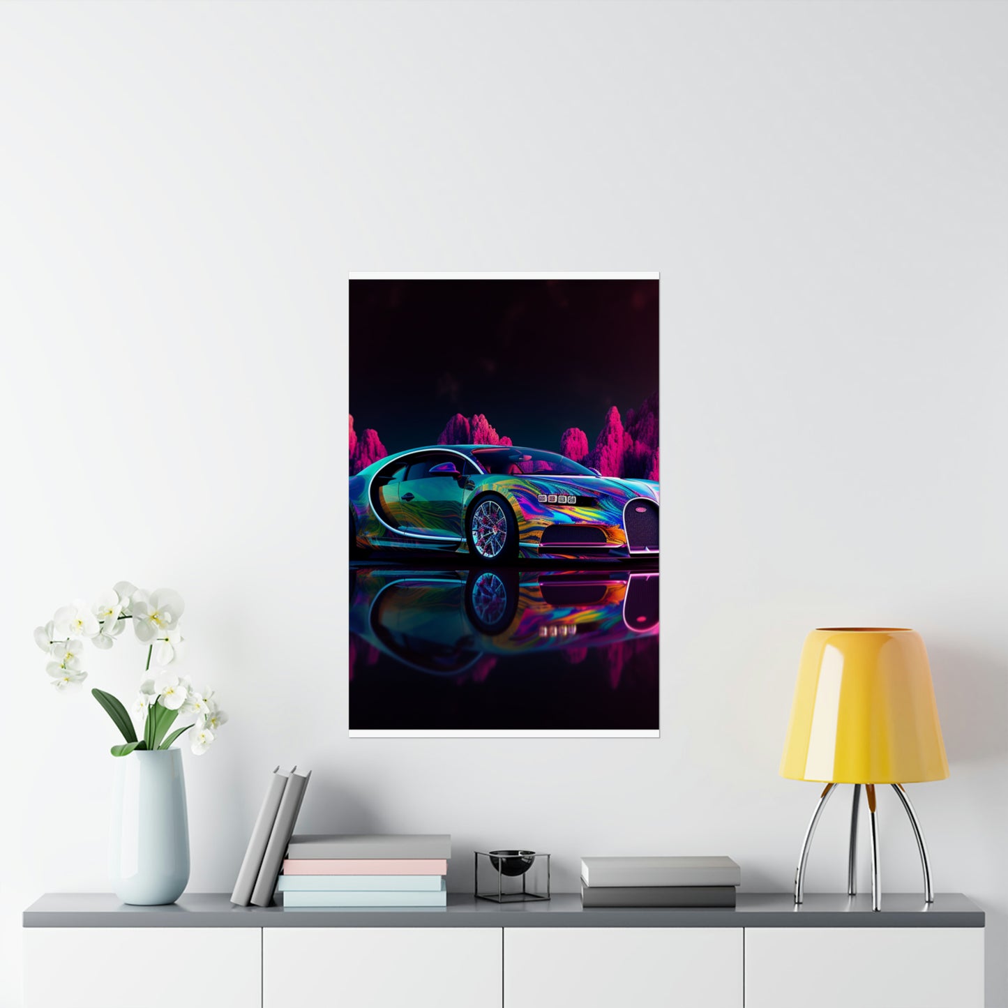 Premium Matte Vertical Posters Florescent Bugatti Flair 2