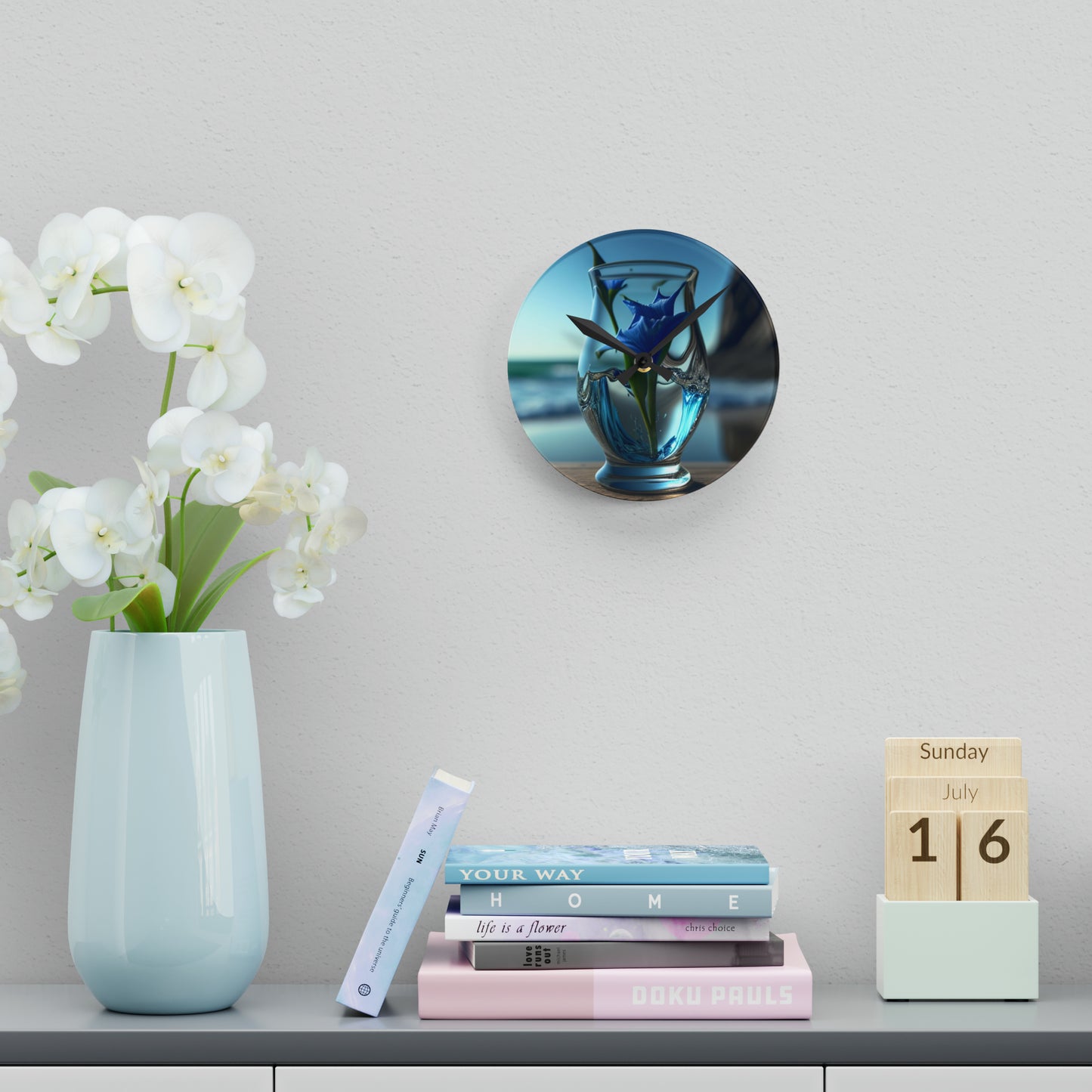 Acrylic Wall Clock The Bluebell 2