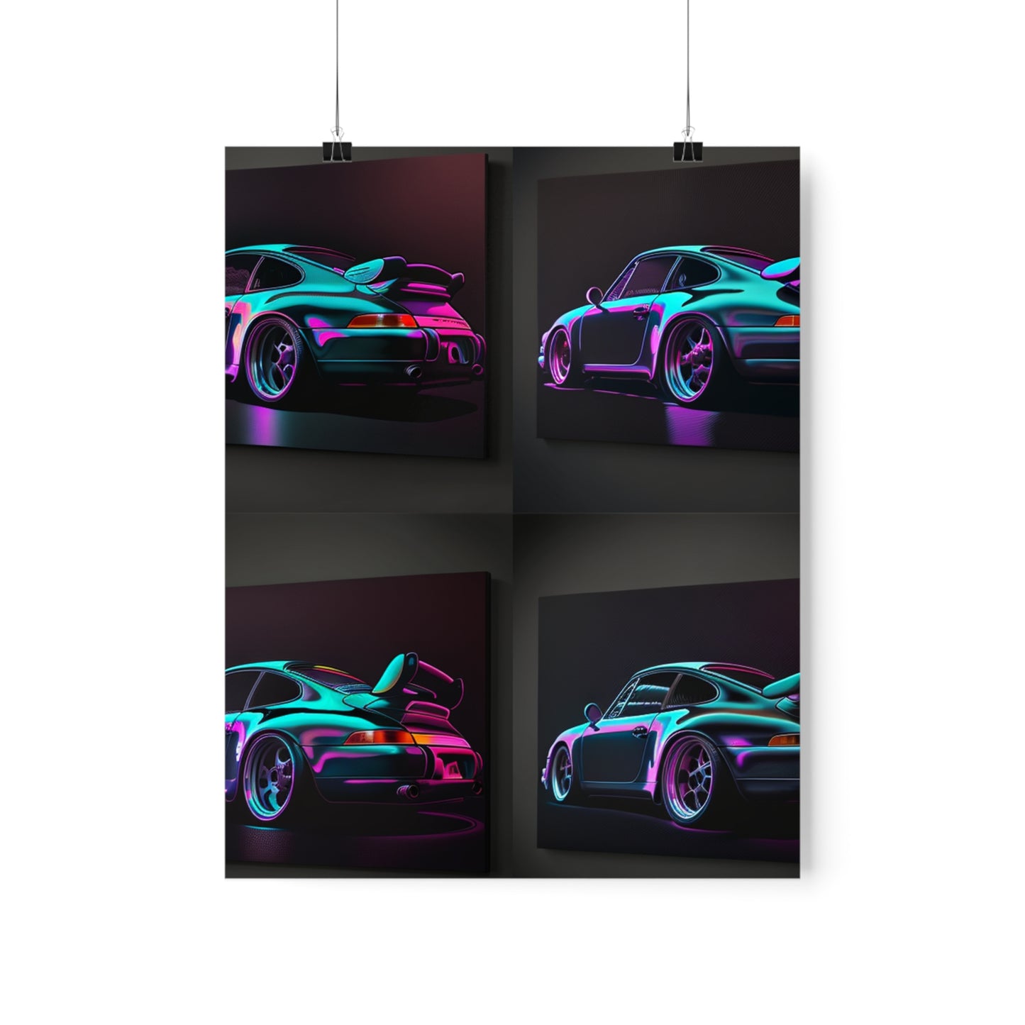 Premium Matte Vertical Posters Porsche Purple 5