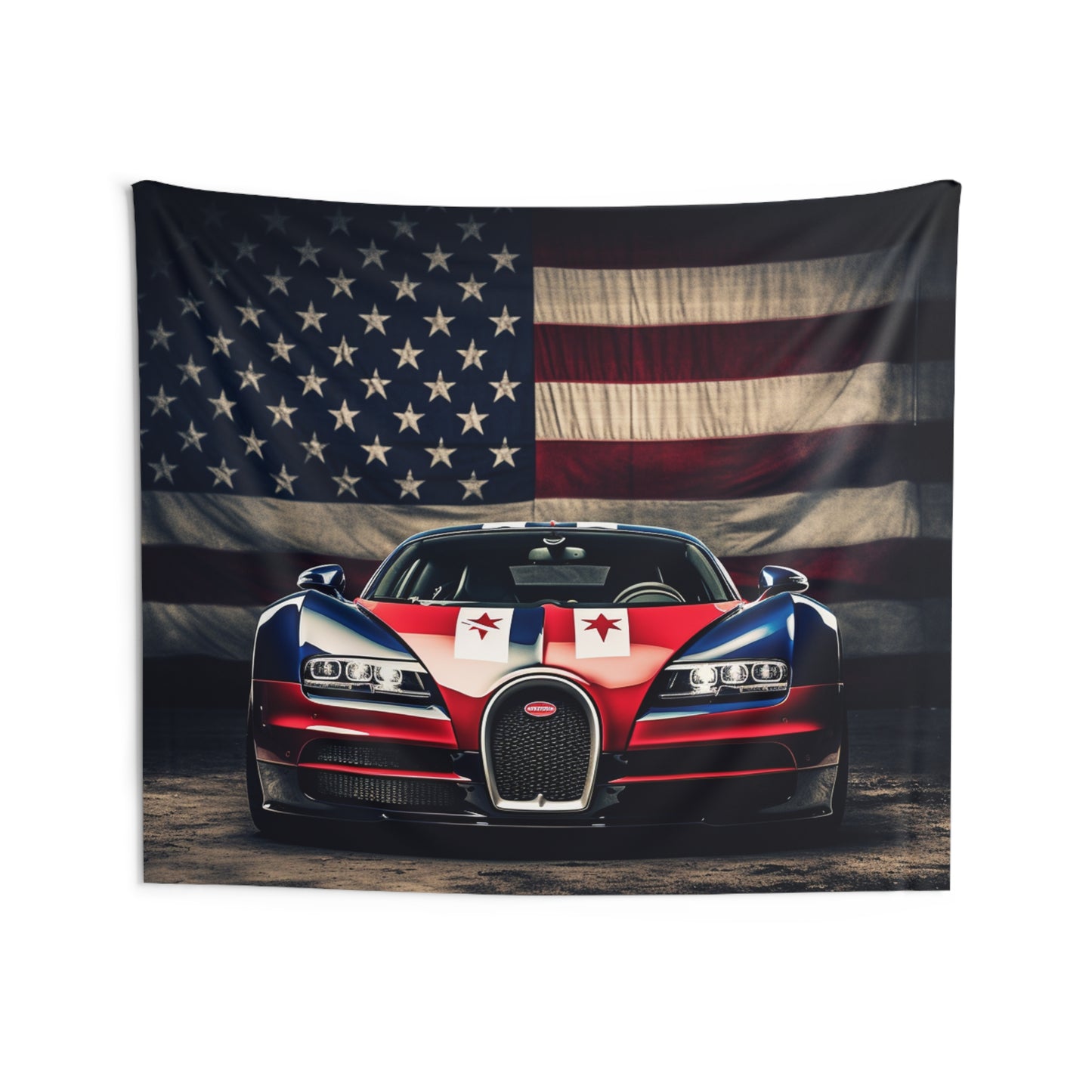 Indoor Wall Tapestries Bugatti American Flag 3