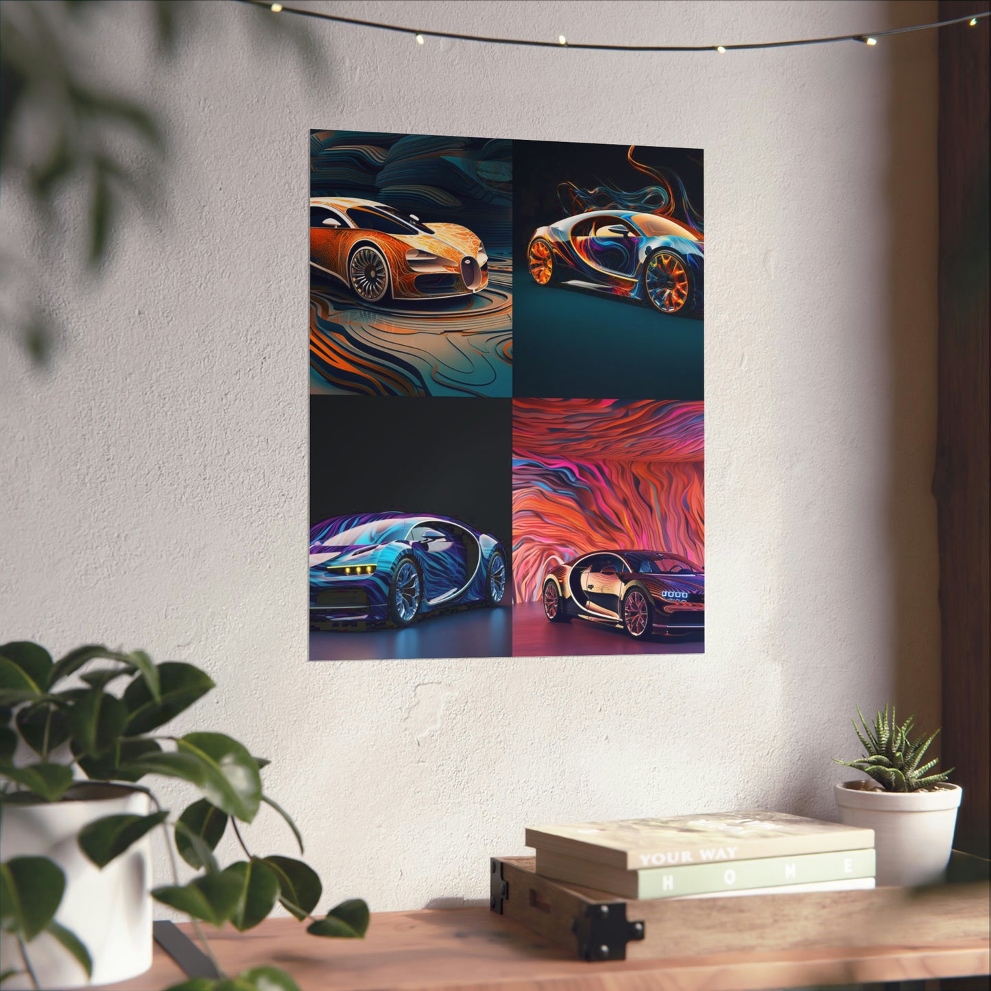 Premium Matte Vertical Posters Bugatti Abstract Flair 5