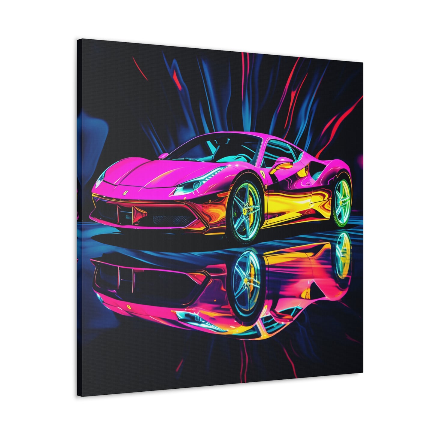 Canvas Gallery Wraps Pink Macro Ferrari 3