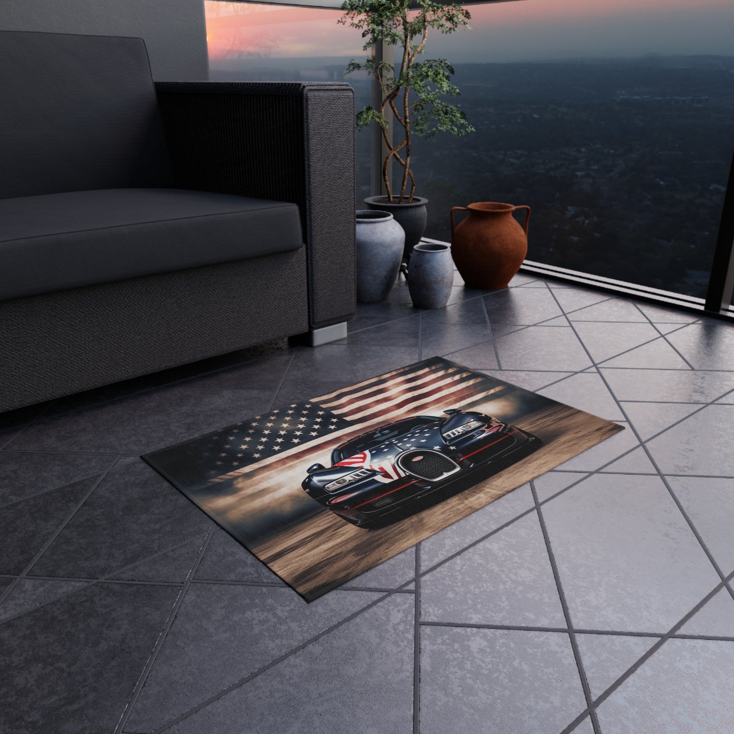 Outdoor Rug  Bugatti American Flag 2