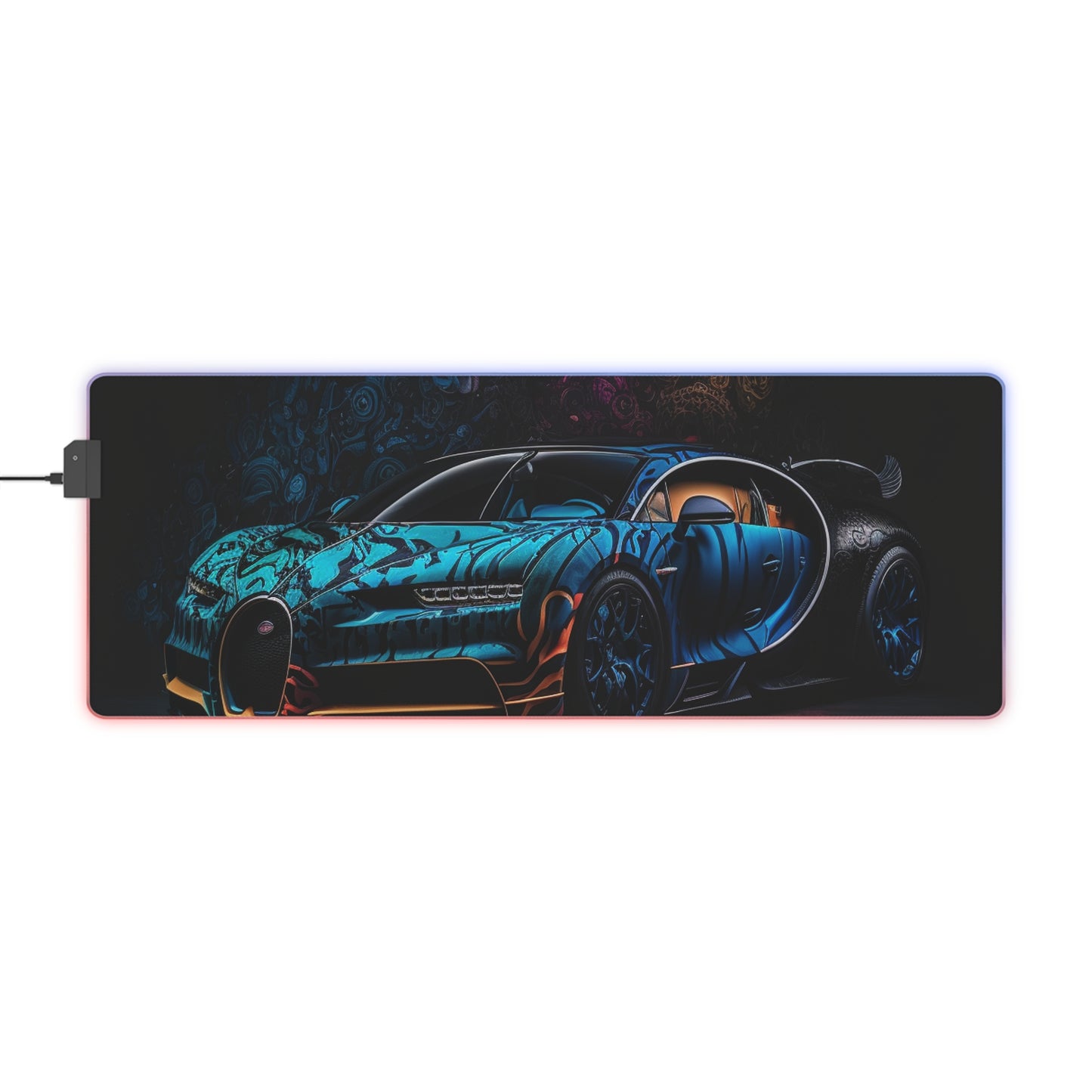 LED Gaming Mouse Pad Bugatti Blue 3