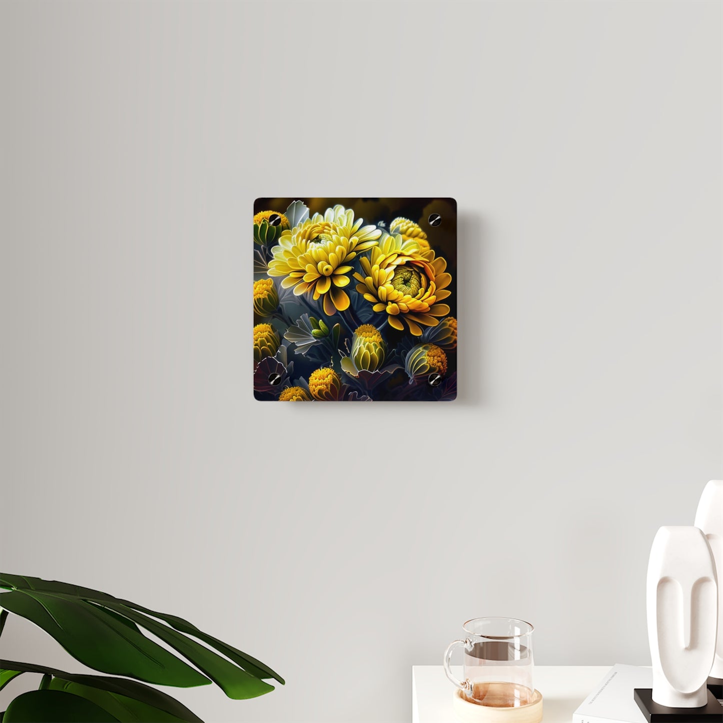 Acrylic Wall Art Panels Yellow Hermosas Flores Amarillas 4