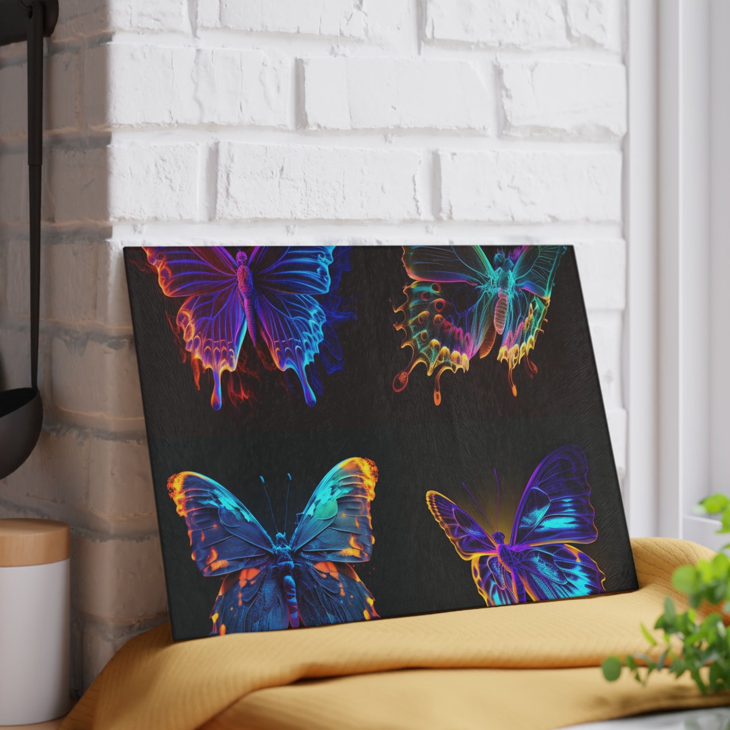 Glass Cutting Board Thermal Butterfly 5