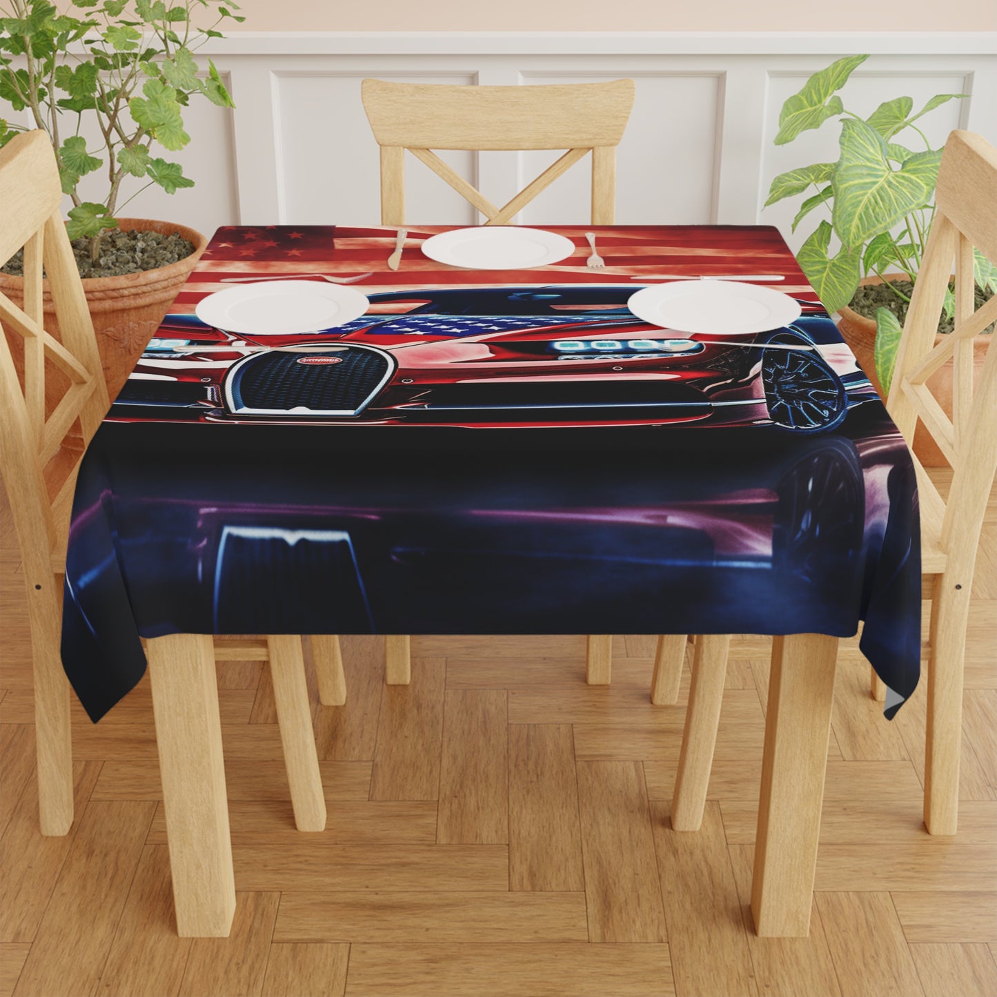 Tablecloth Abstract American Flag Background Bugatti 3