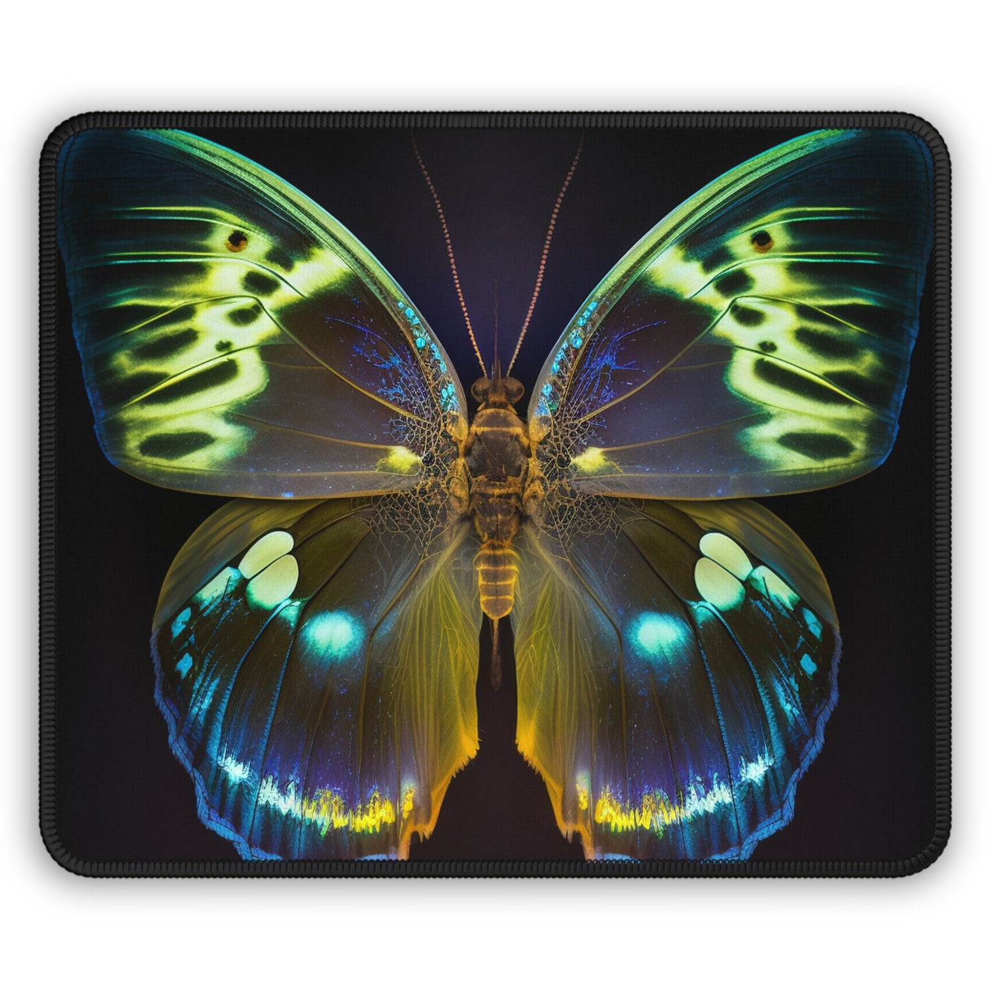 Gaming Mouse Pad  Neon Hue Butterfly 1