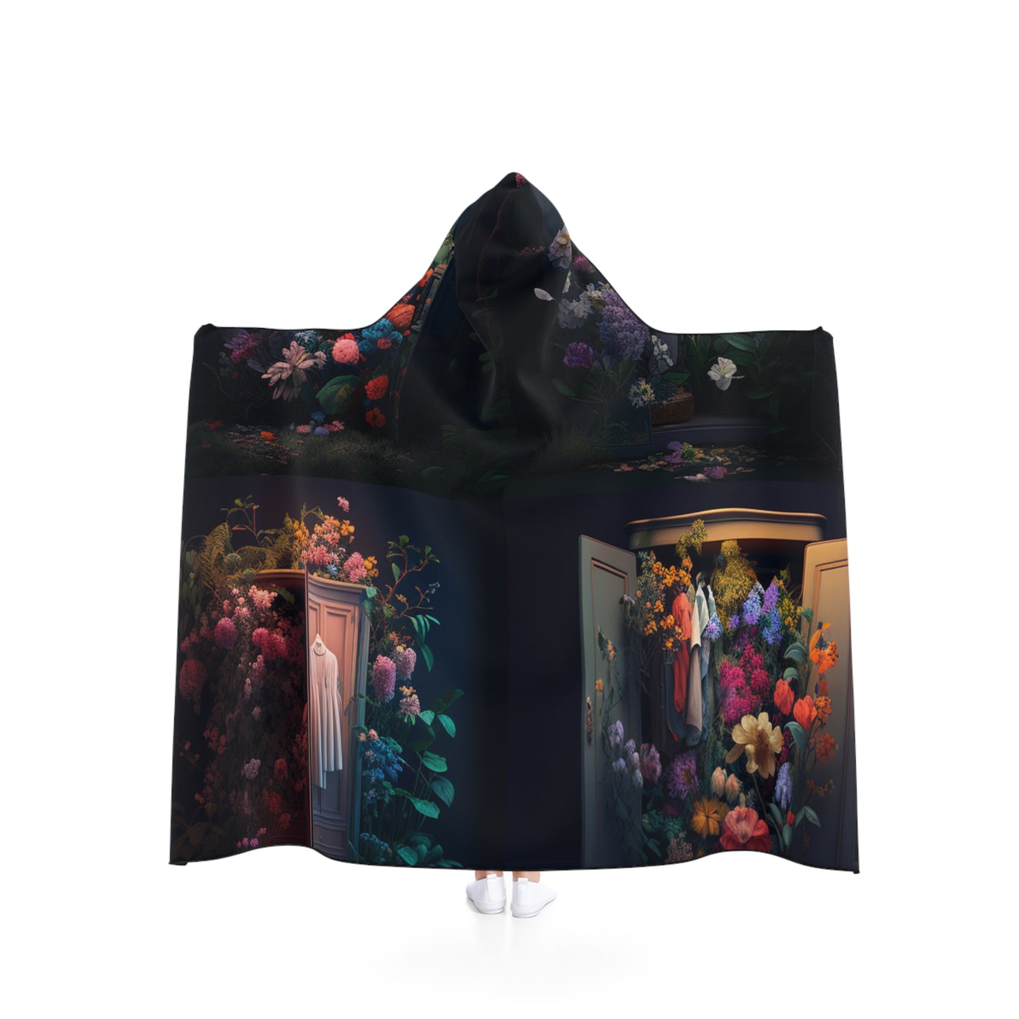 Hooded Blanket A Wardrobe Surrounded by Flowers 5