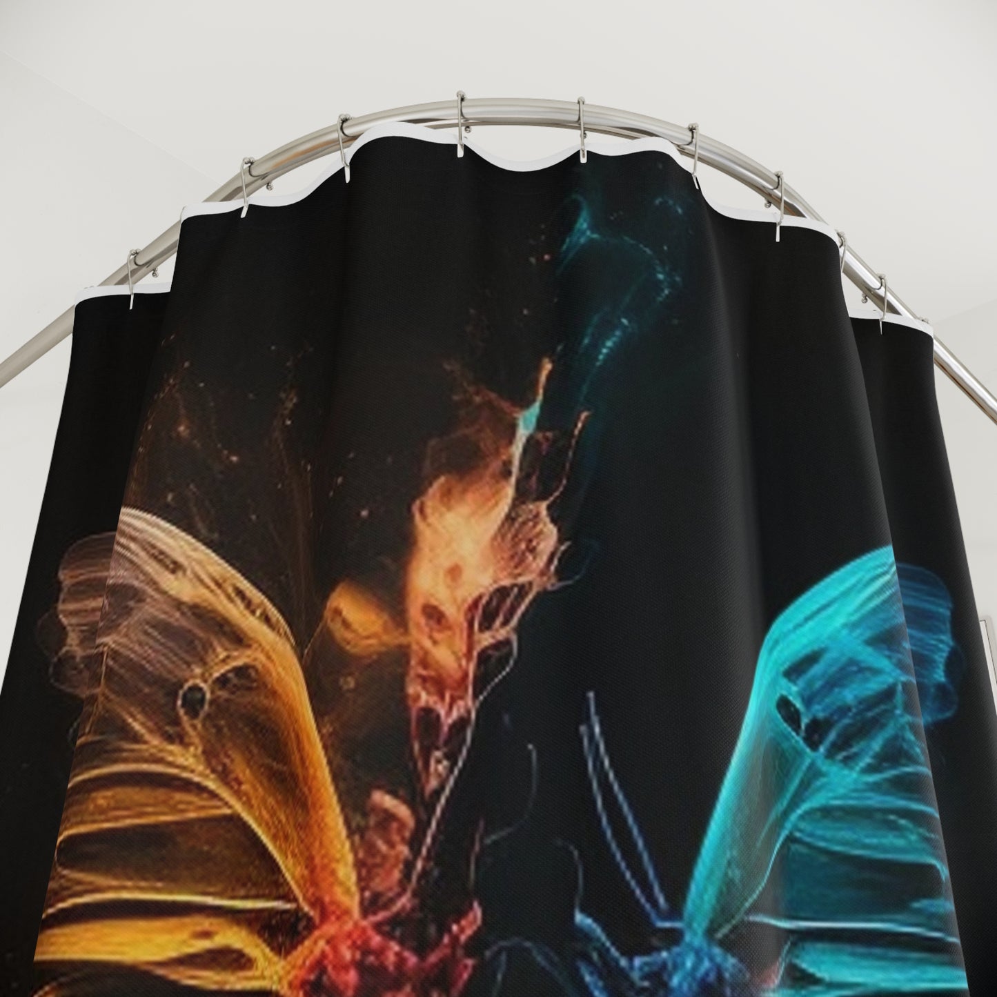 Polyester Shower Curtain Neon Glo Butterfly 4