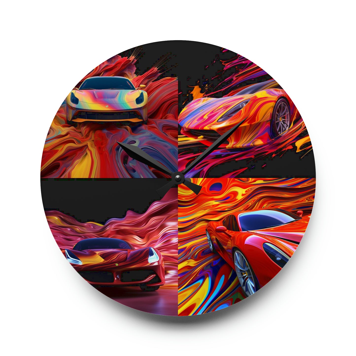 Acrylic Wall Clock Ferrari Water Fusion 5