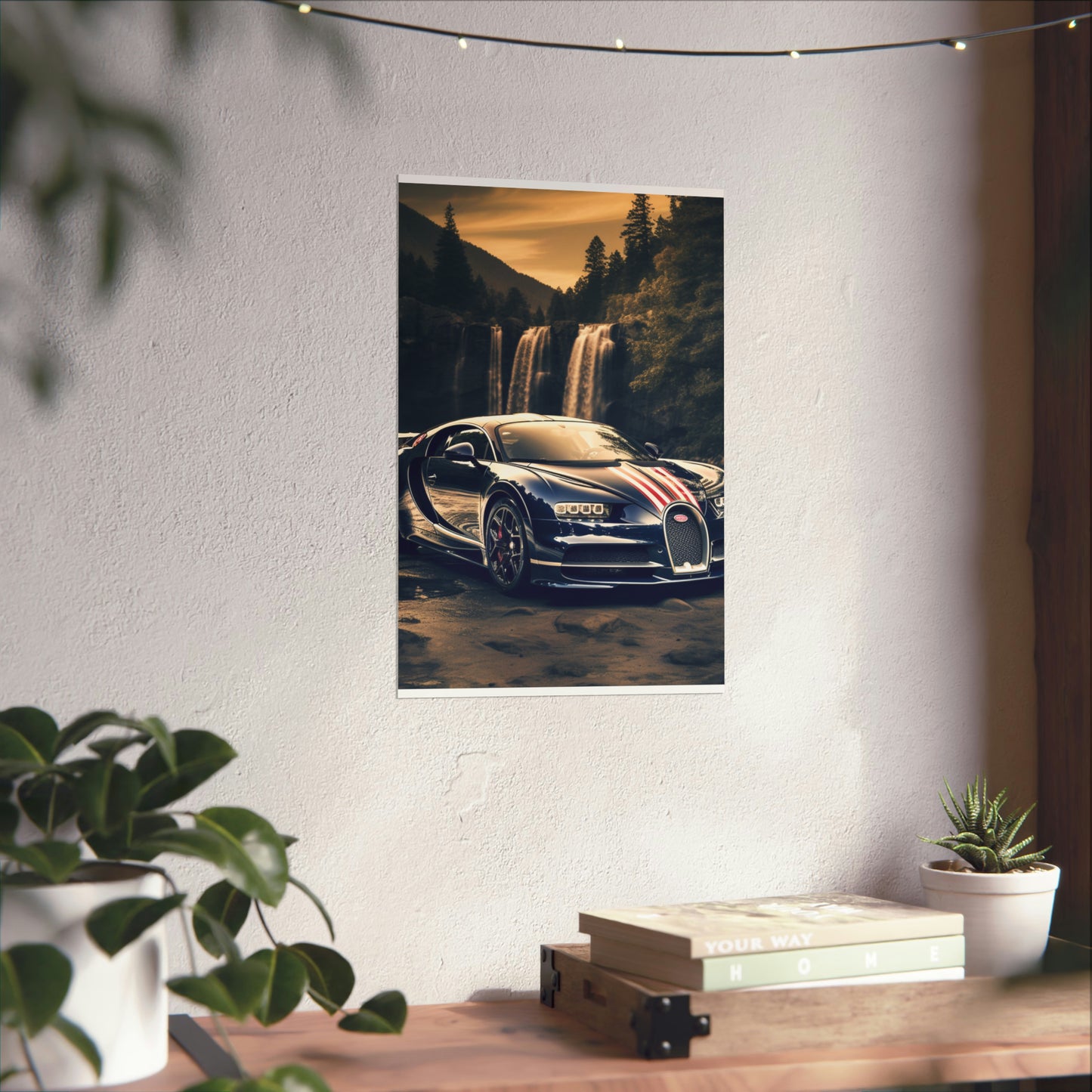 Premium Matte Vertical Posters Bugatti Waterfall 2