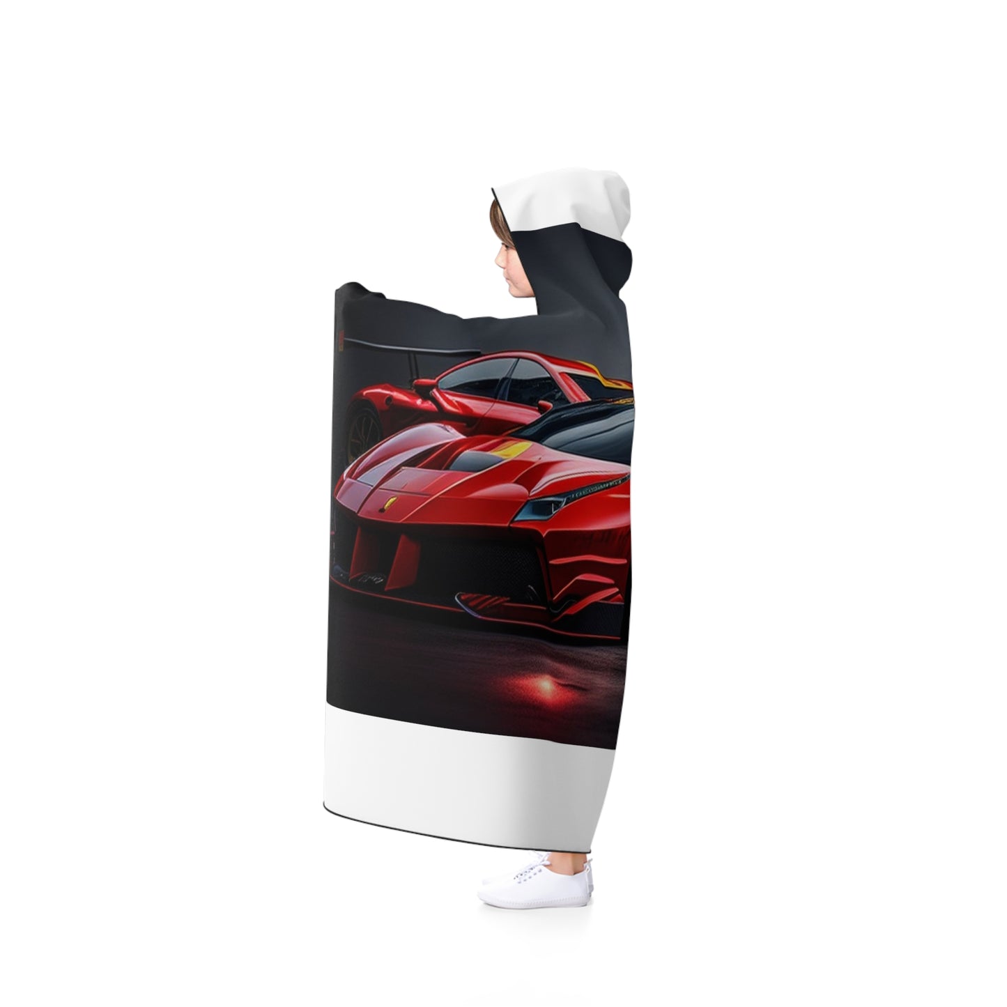 Hooded Blanket Ferrari Red 2