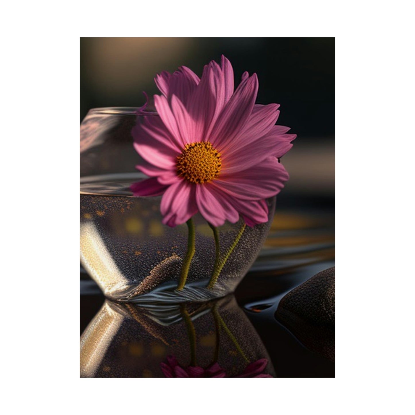 Premium Matte Vertical Posters Pink Daisy 4