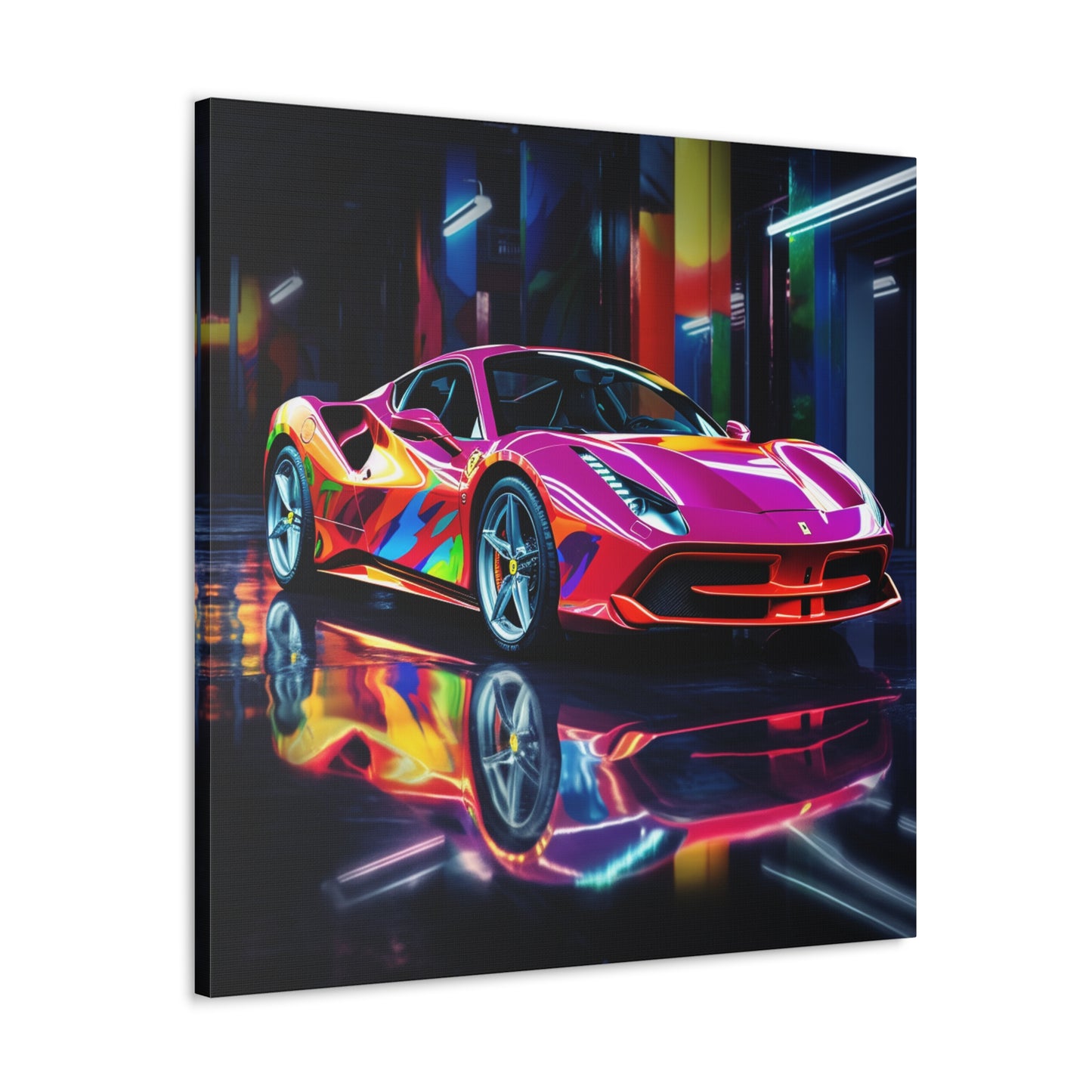 Canvas Gallery Wraps Pink Macro Ferrari 1