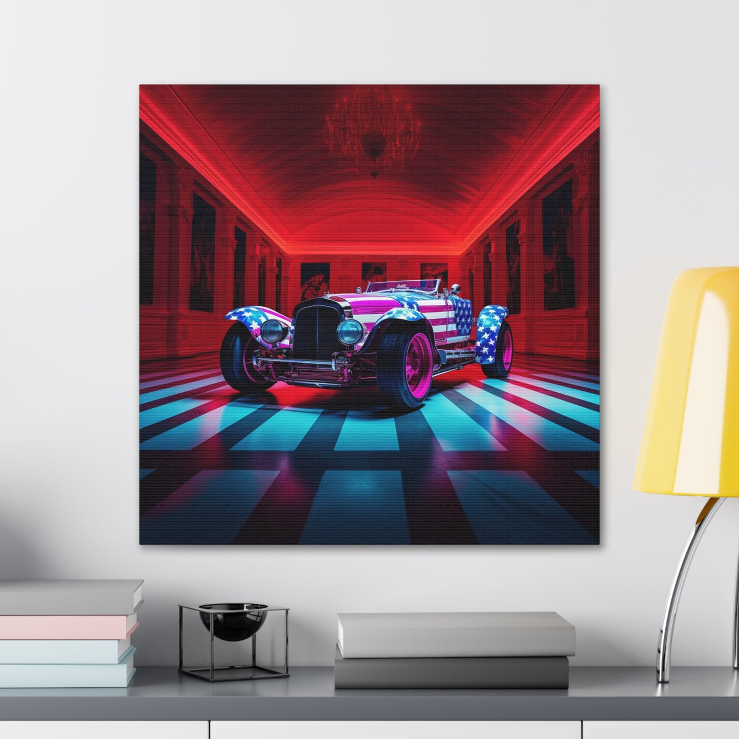 Canvas Gallery Wraps Macro Bugatti American Flag 3