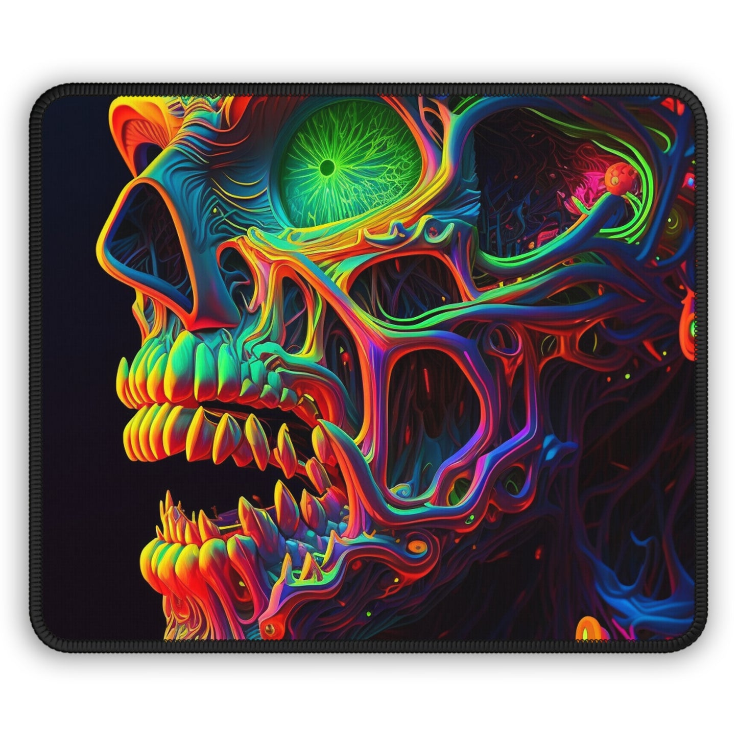 Gaming Mouse Pad  Florescent Skull Death 1